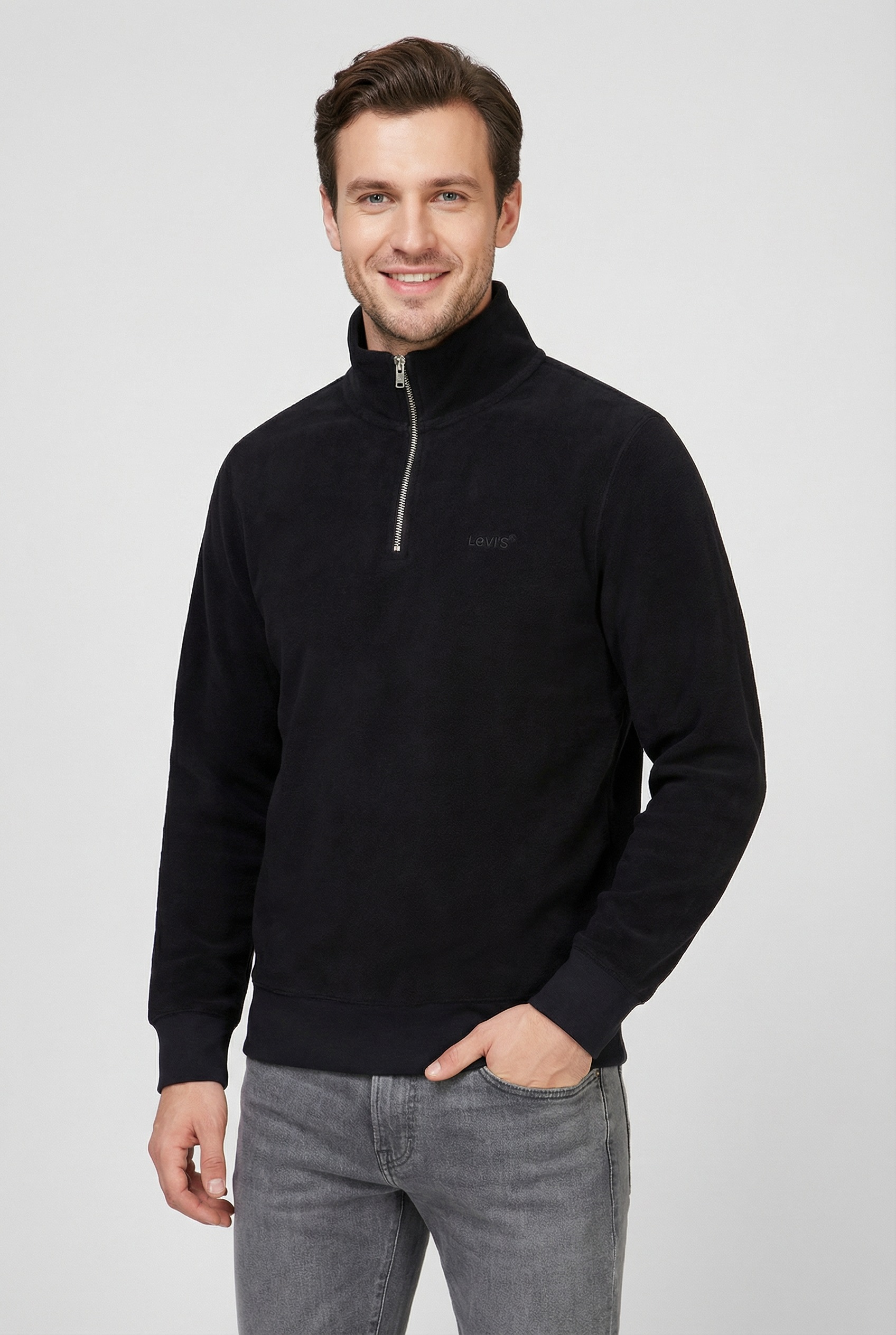 Levis Sweatshirt "ORIGINAL HM 1/4 ZIP", mit Troyer-Kragen und Logo-Stickere günstig online kaufen