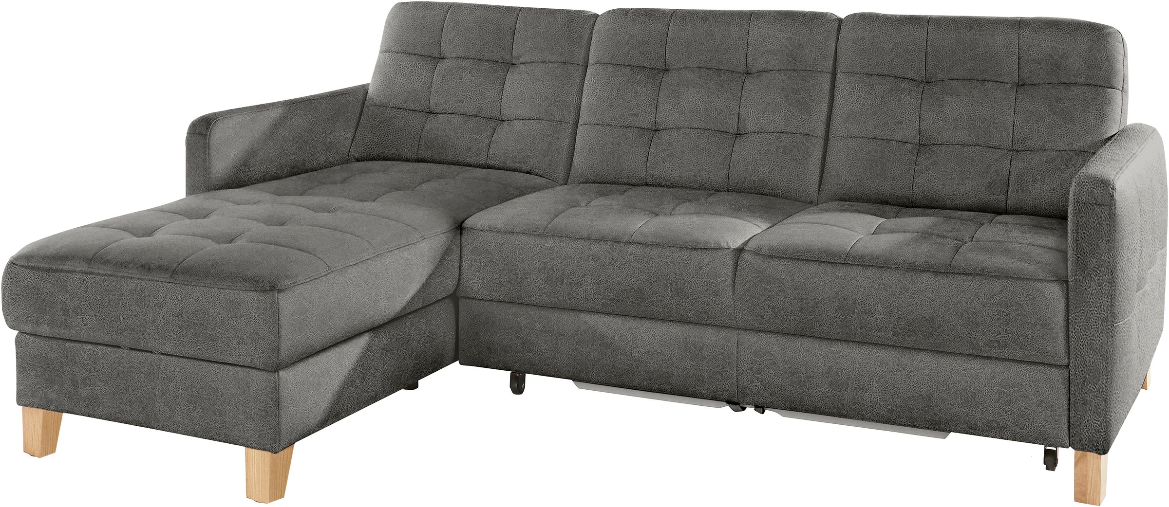 exxpo - sofa fashion Ecksofa »Elio, kompakt und komfortabel, bequem und zeitloses Design, L-Form«, wahlweise mit Bettfunktion