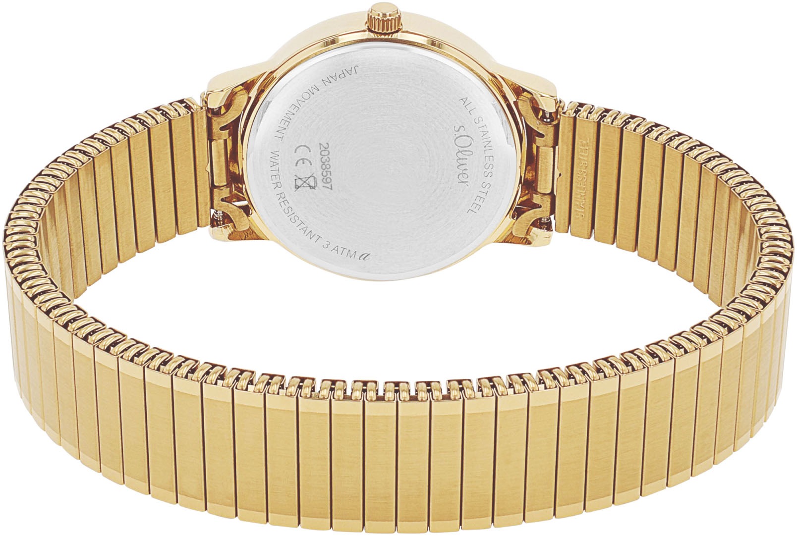 s.Oliver Quarzuhr, Armbanduhr, Damenuhr, Edelstahlarmband, Zugband