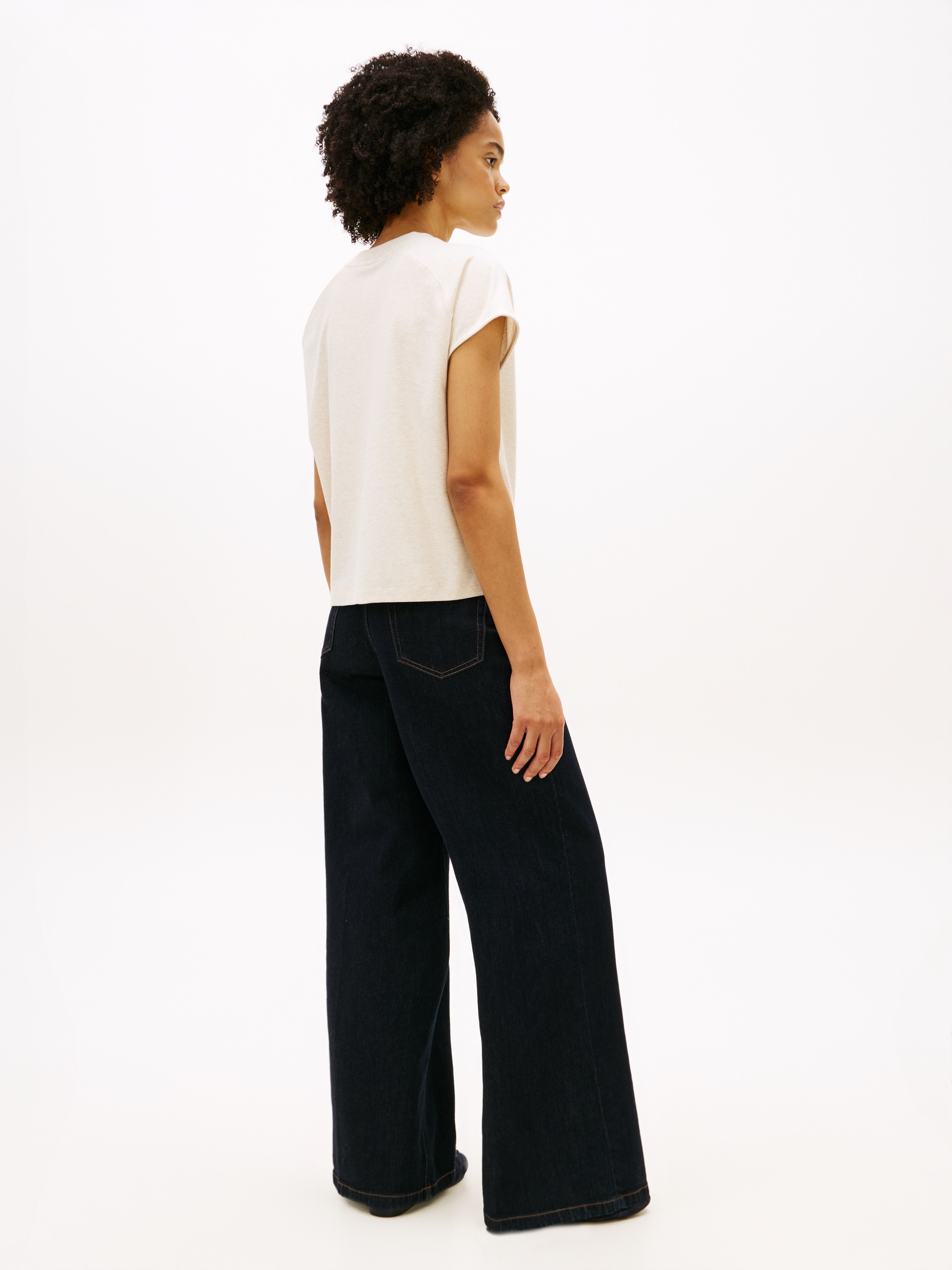 Tommy Hilfiger Kurzarmshirt »SEASONAL SCRIPT CAP SLV TEE« mit Raglanärmeln, Relaxed Fit