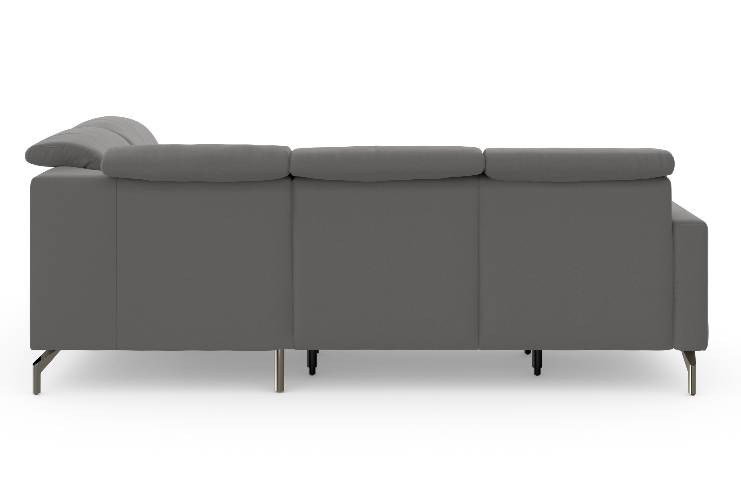 Ecksofa SIT & MORE "Bailando L-Form", grau, B:249cm H:84cm T:205cm, Sofas, Ecksofa, wahlweise mit Kopfteilverstellung und Vorziehsitz, motorisch 6
