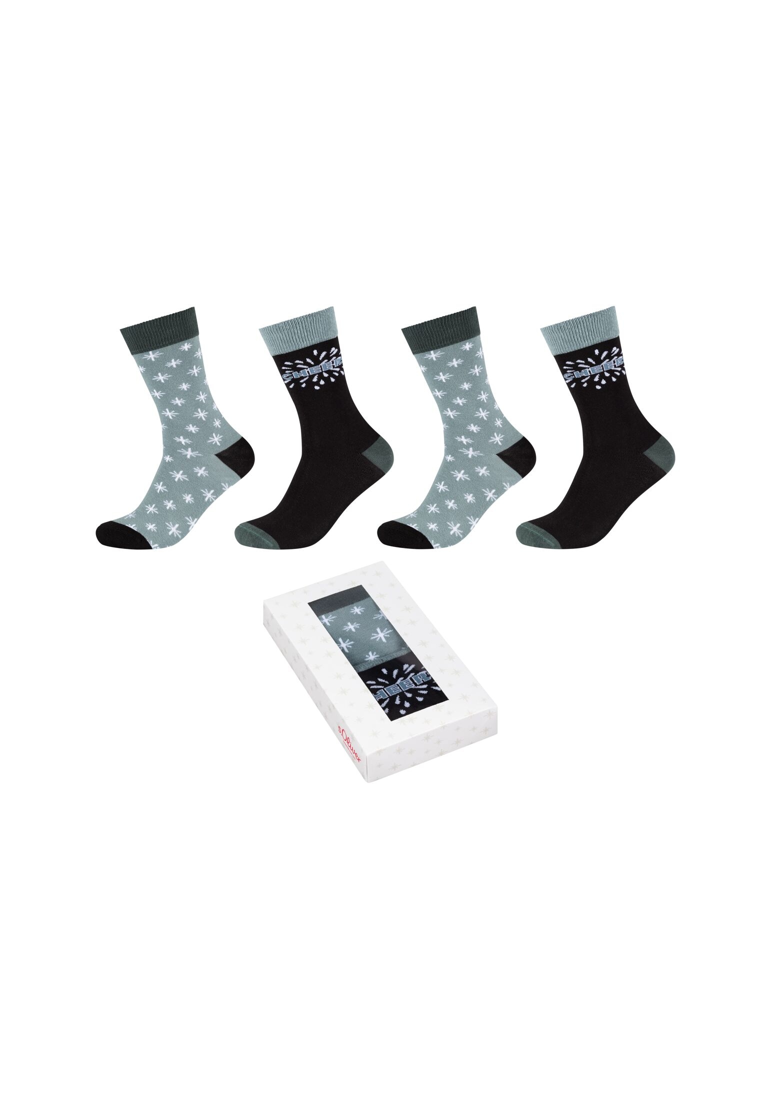 s.Oliver Socken "Weihnachtssockenbox 4er Pack"