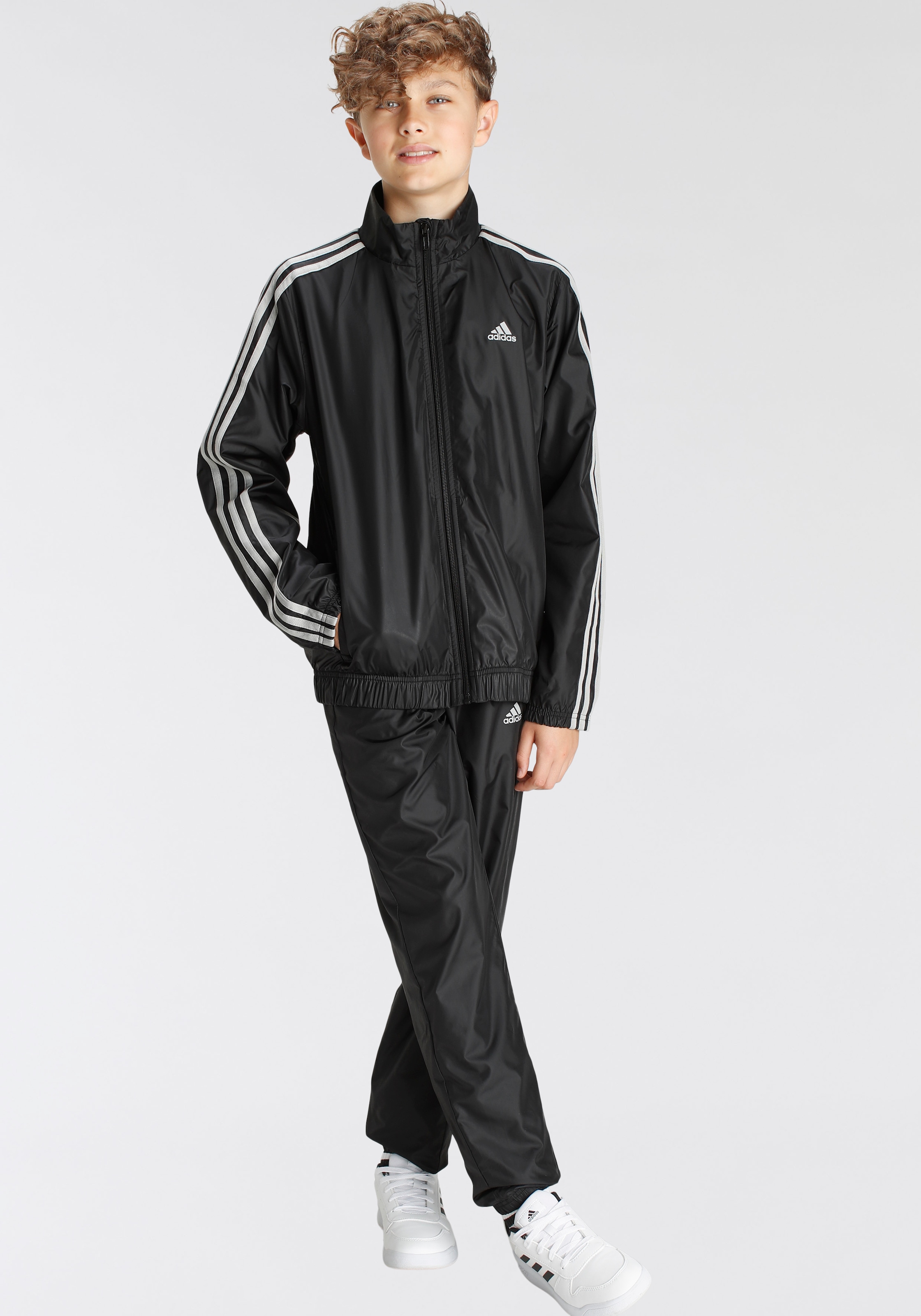 adidas Sportswear Trainingsanzug »ESSENTIALS 3-STREIFEN WOVEN«, (2 tlg.) |  Sale bei BAUR | Trainingsanzüge