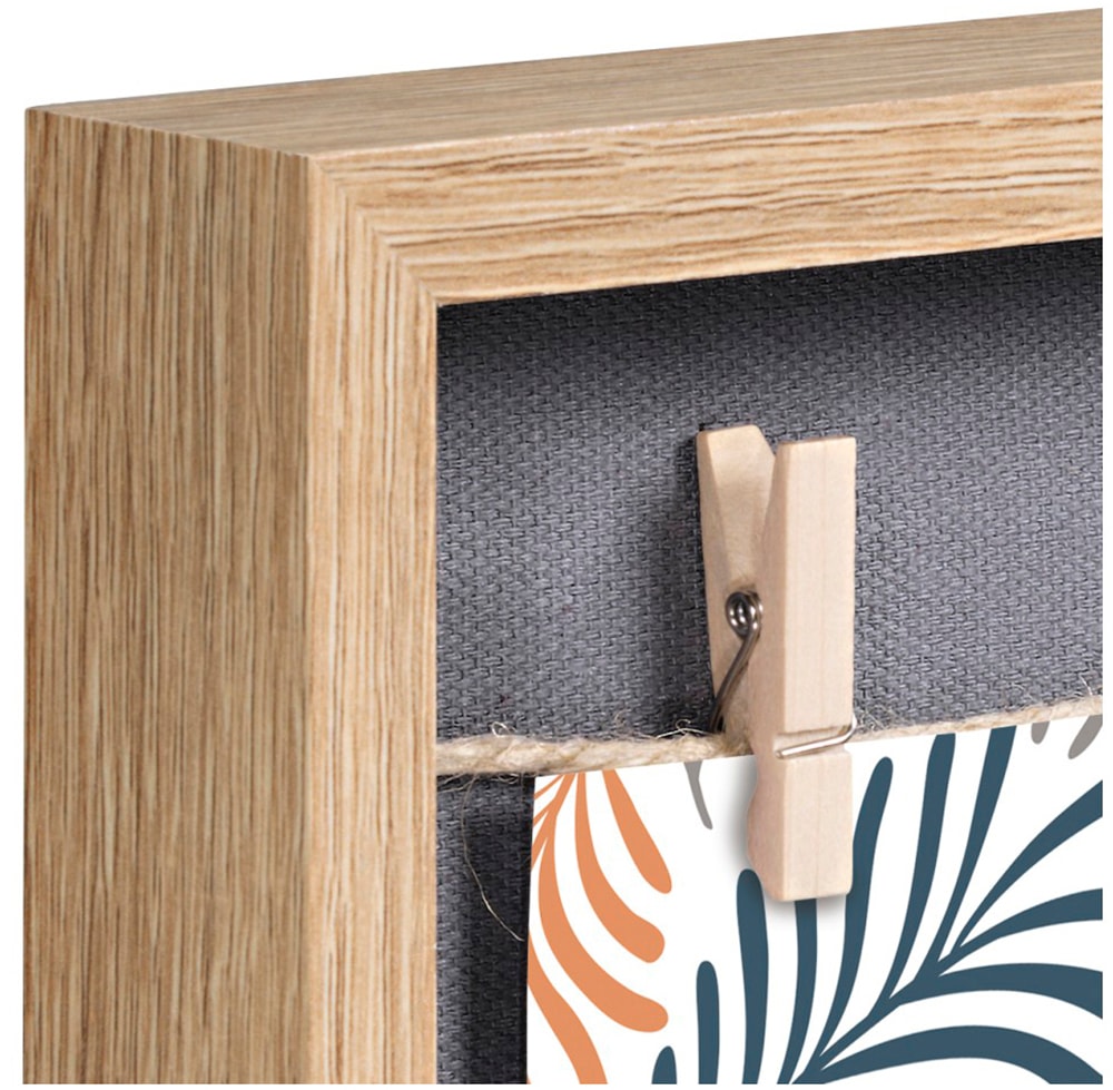 Hama Bilderrahmen »Fotorahmen Muro MDF mit Klammern Eiche Wandgestaltung« FSC-zertifiziert, Klammern, Wanddeko, individuell gestaltbar