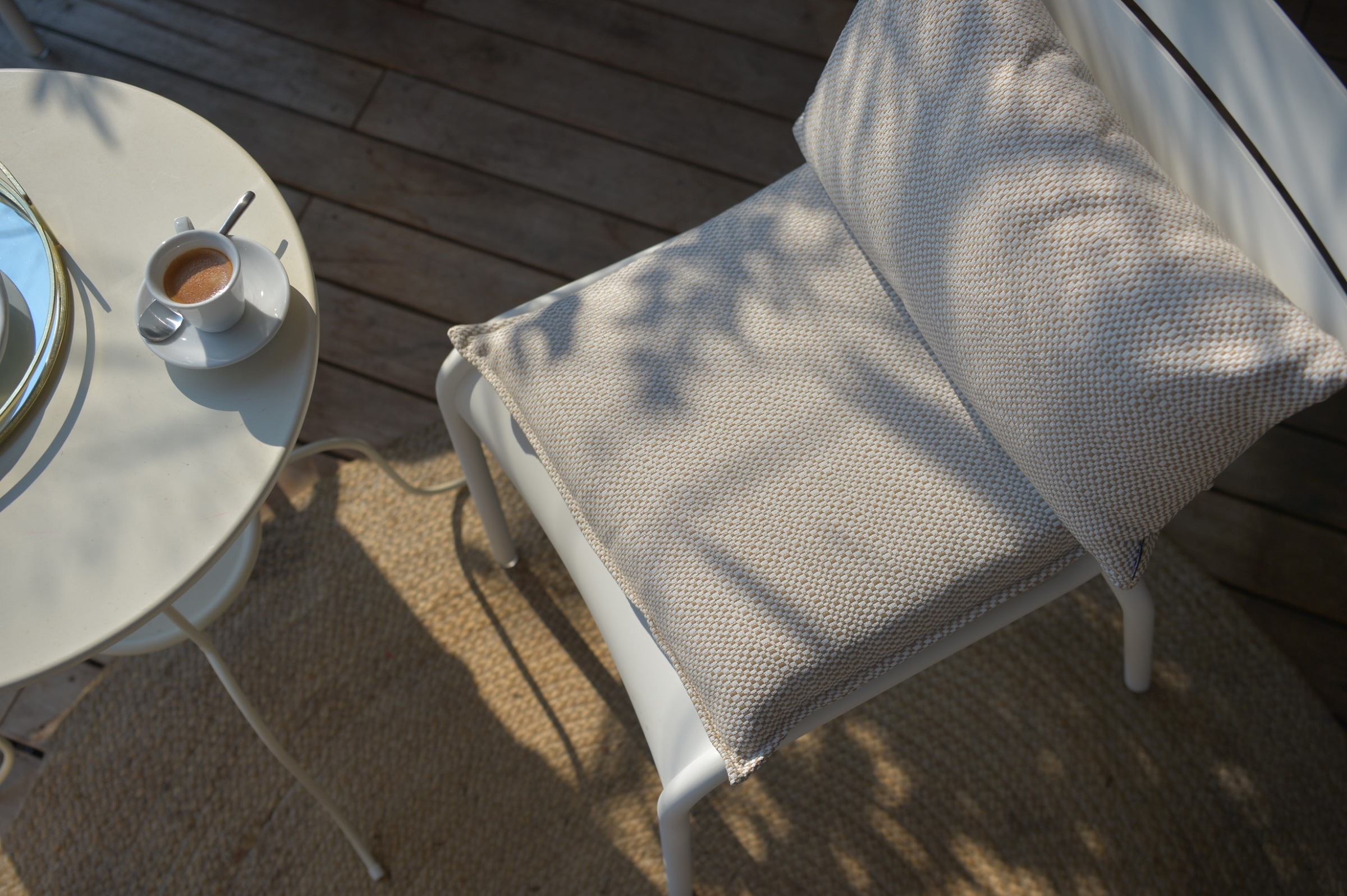 H.O.C.K. Sitzauflage »Brian« Outdoor Sitzkissen, 40x40x6cm, Stuhlkissen, schwarz, kleingemustert