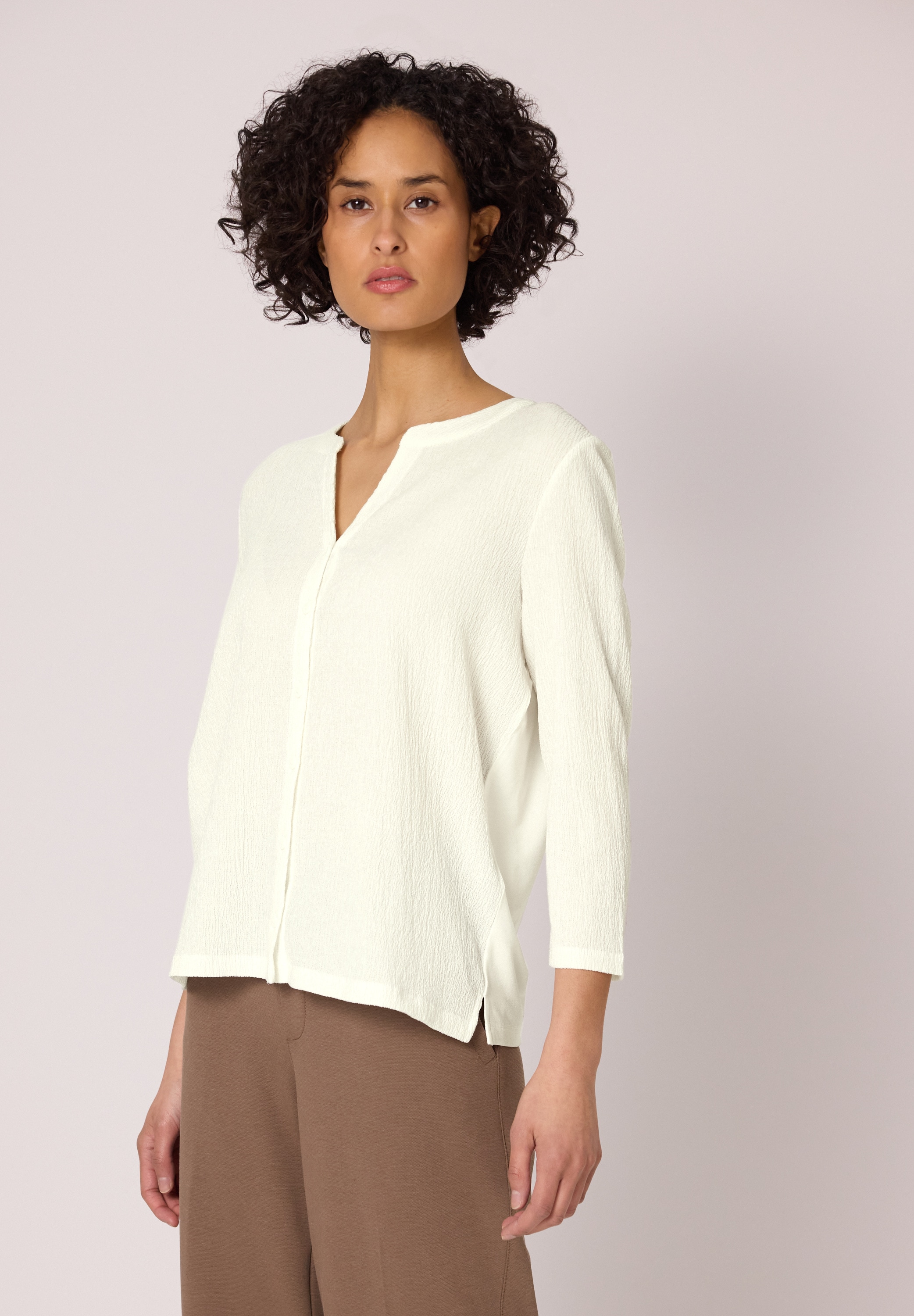 STREET ONE 3/4-Arm-Shirt mit Strukturmix