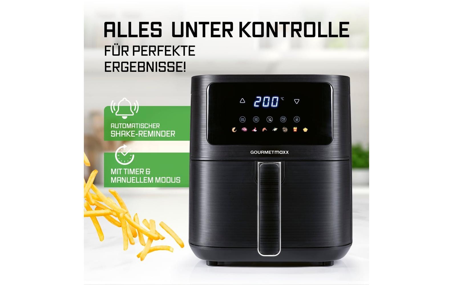 GOURMETmaxx Heißluftfritteuse »AirGenius S 4,5 l« 1500 W