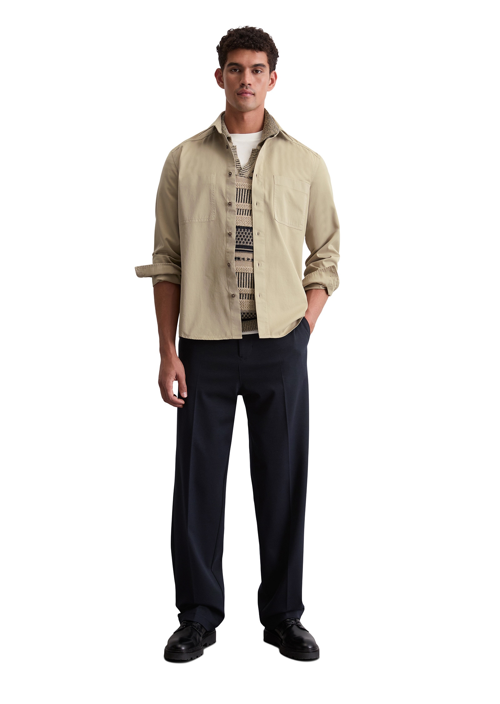 Marc O'Polo Langarmhemd »aus softem Bio-Baumwoll-Twill«
