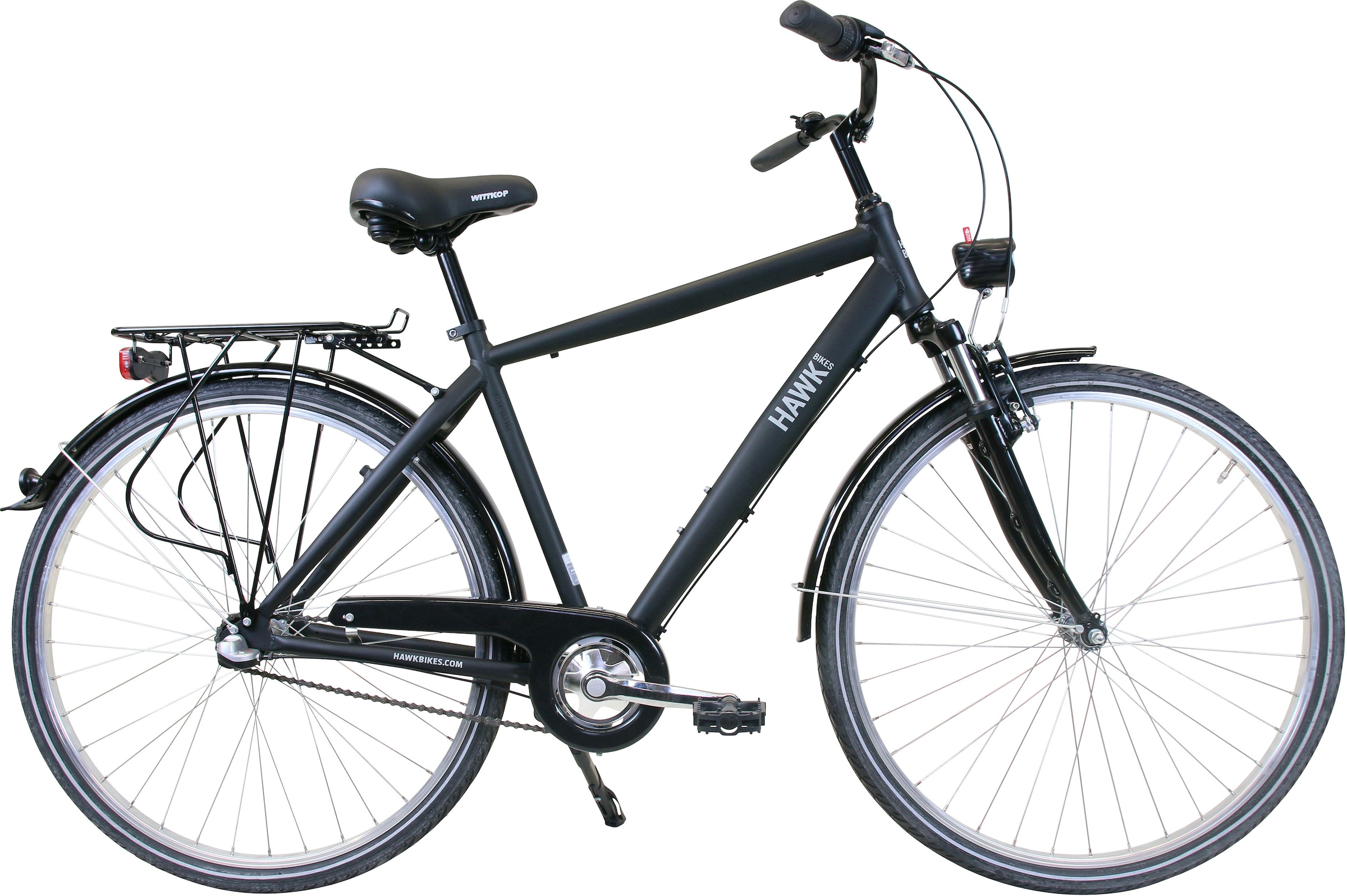 HAWK Bikes Cityrad »HAWK Citytrek Gent Premium«, 3 Gang, Shimano, Nexus 3-Gang Schaltwerk, für Damen und Herren
