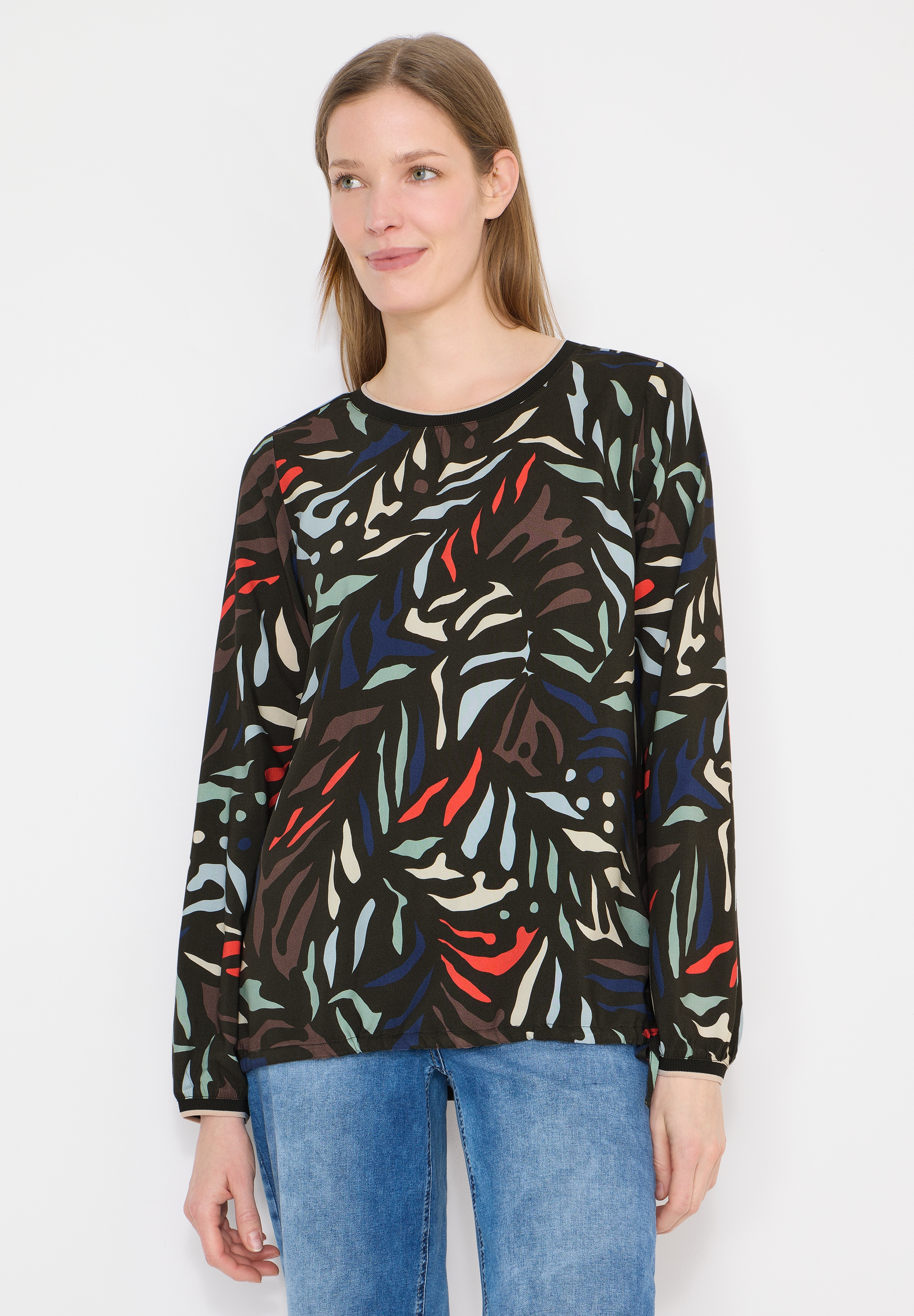 Cecil Langarmbluse aus softer Viskose günstig online kaufen