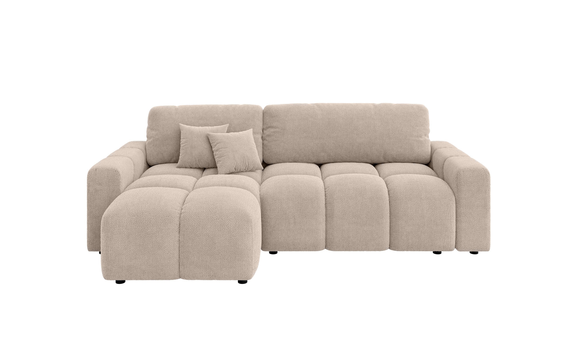 INOSIGN Ecksofa »FELICI, Schlafsofa 233cm, L-Form mit Recamiere beidseitig montierbar«, Designsofa mit Bettfunktion und Bettkasten, Maße B/T/H: 233/142/88 cm