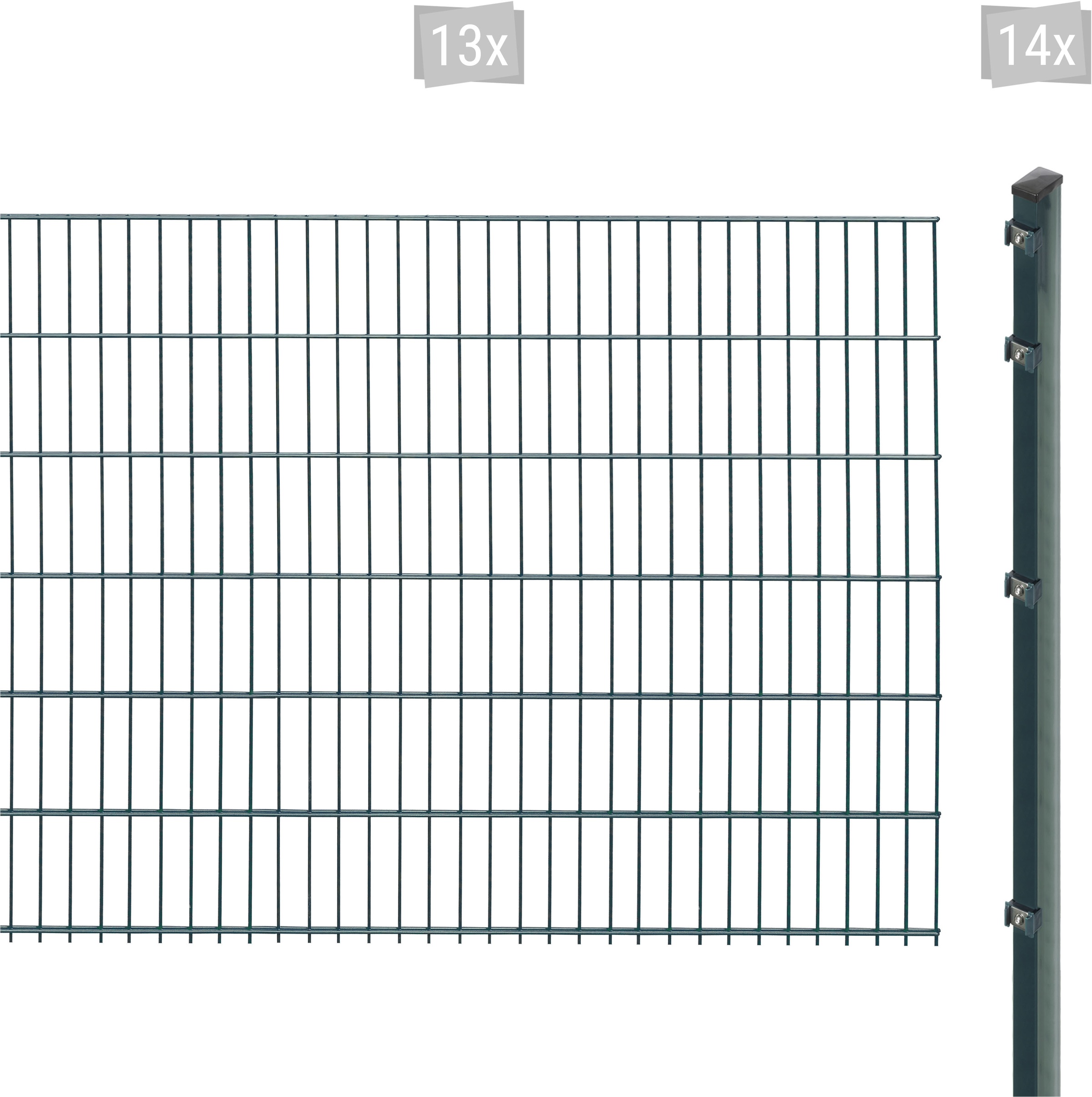 Arvotec Doppelstabmattenzaun "EXCLUSIVE 123 zum Einbetonieren", Zaunhöhe 123 cm, Zaunlänge 2 - 60 m