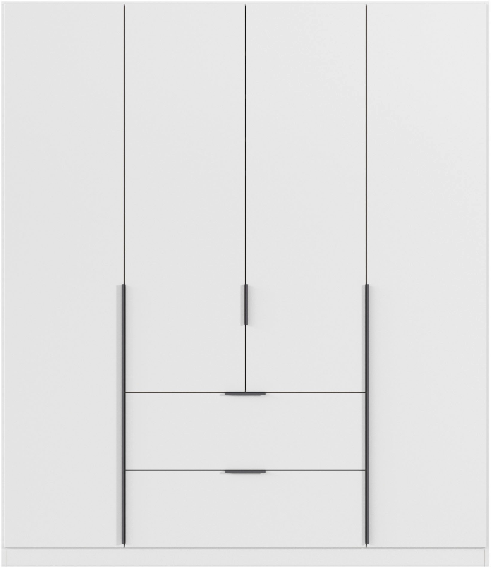 rauch Drehtürenschrank »Kleiderschrank Schrank Garderobe AGORDO mit Dekor- oder Hochglanzfront«, (in zwei Griff-Farben, Breiten 91-360 cm), mit Außenschubkästen, in 7 Breiten und 2 Höhen MADE IN GERMANY