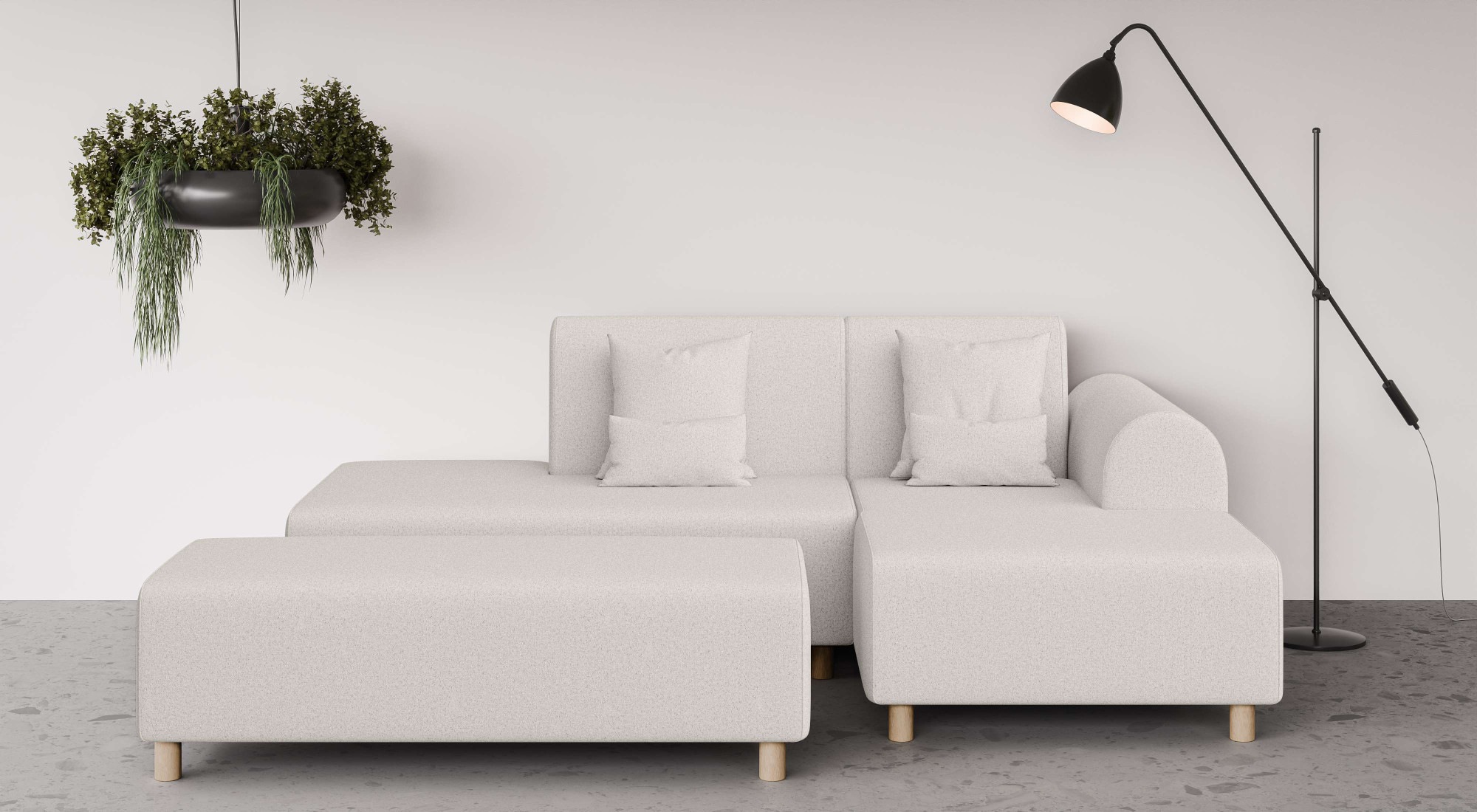 INOSIGN Ecksofa "Suyala", L-Form mit Hocker günstig online kaufen