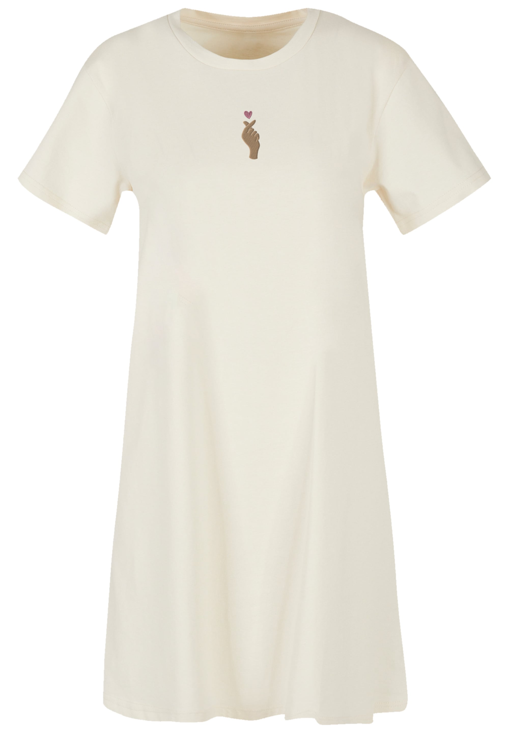 F4NT4STIC Shirtkleid »Finger Heart Bestickt«, Premium Qualität