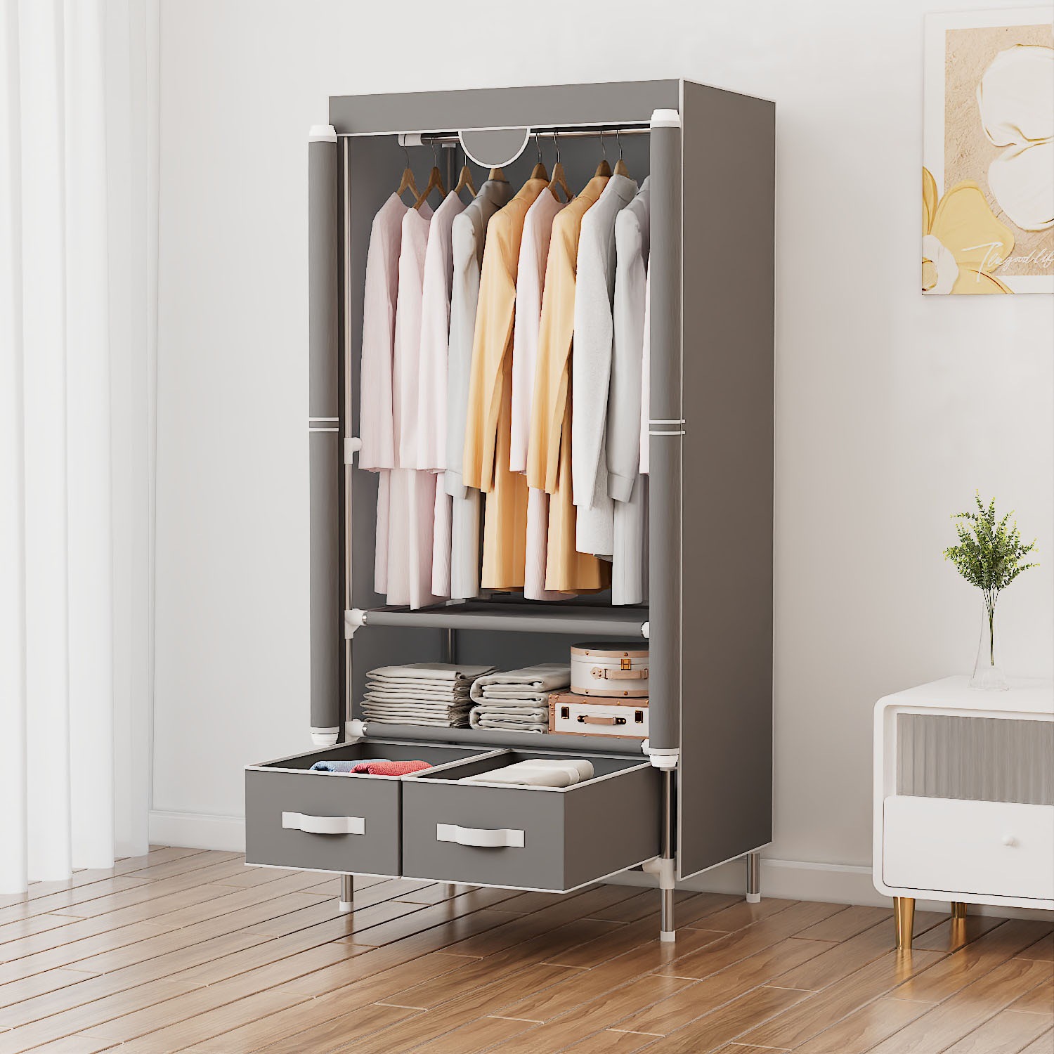 INOSIGN Kleiderschrank "Stockholm Stoffkleiderschrank Bestseller in diverse günstig online kaufen