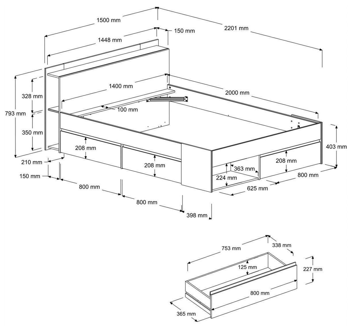 Parisot Schlafzimmer-Set »Parisot Most 41« Set, 2 tlg.