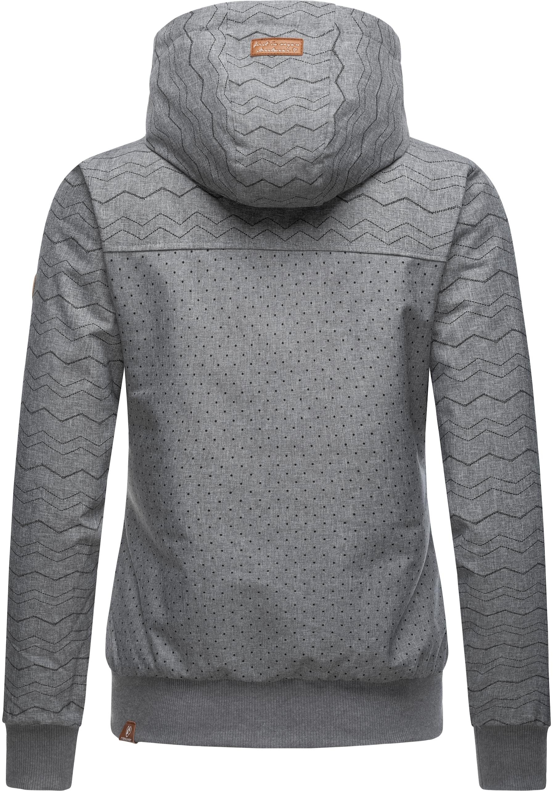Ragwear Winterjacke »Nuggie Zig Zag Intl.«, mit Kapuze, stylische Damen Freizeitjacke mit Muster