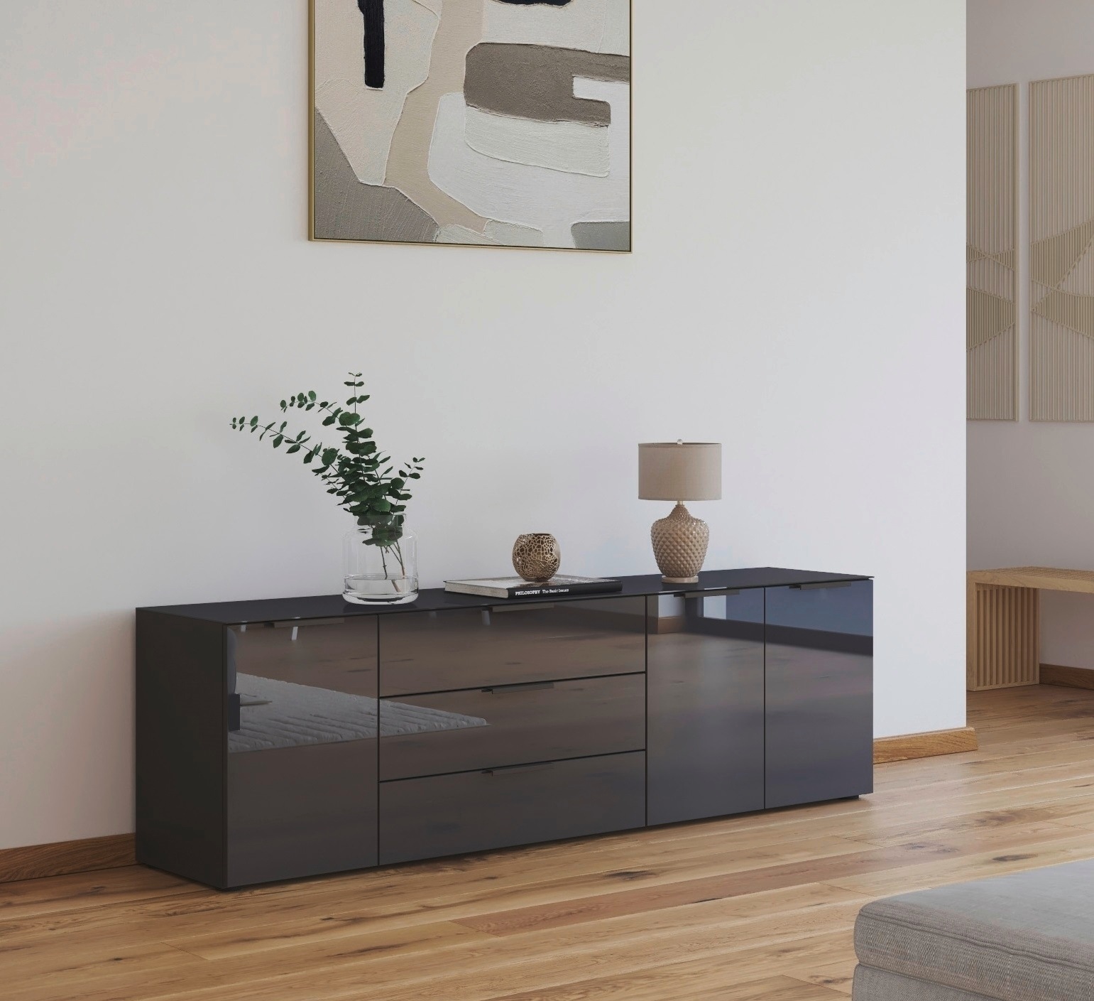 rauch Kombikommode "Kommode Türkommode Sideboard Kombikommode FLIPP mit Gla günstig online kaufen