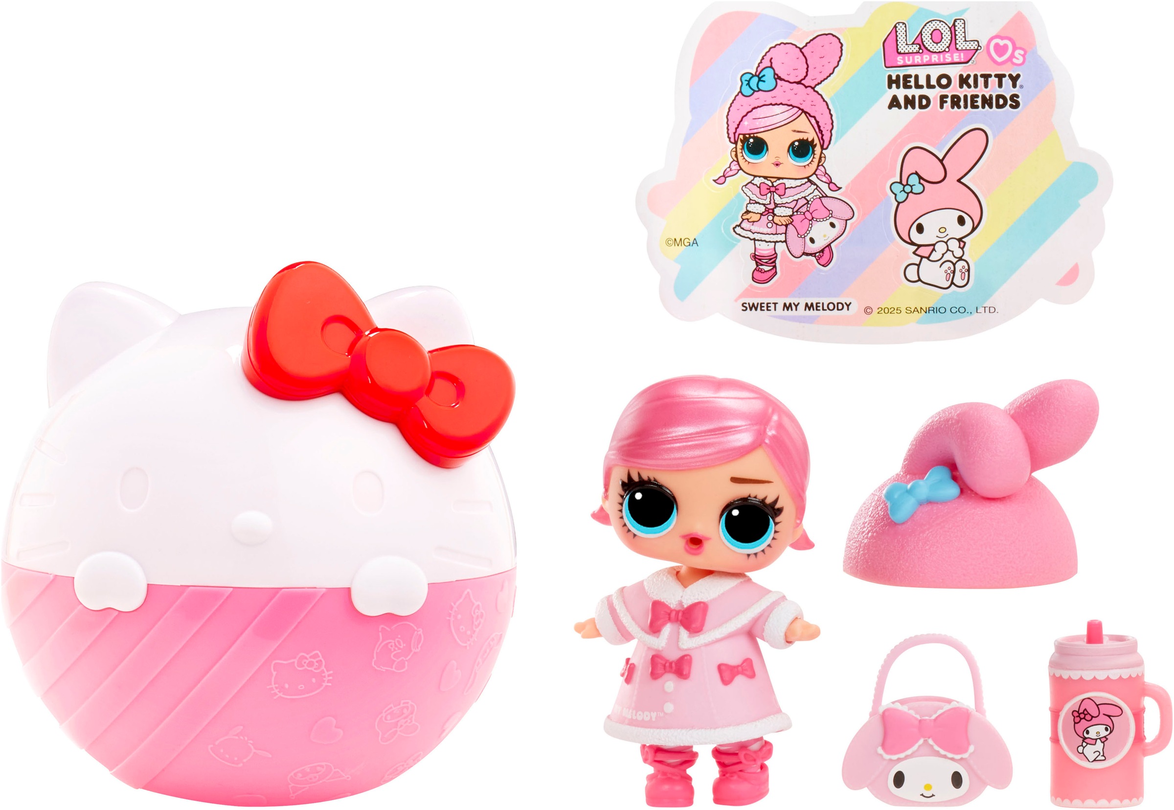 L.O.L. SURPRISE! Anziehpuppe »L.O.L. Surprise Loves Hello Kitty & Friends Tots Core Characters«, sortierte Lieferung