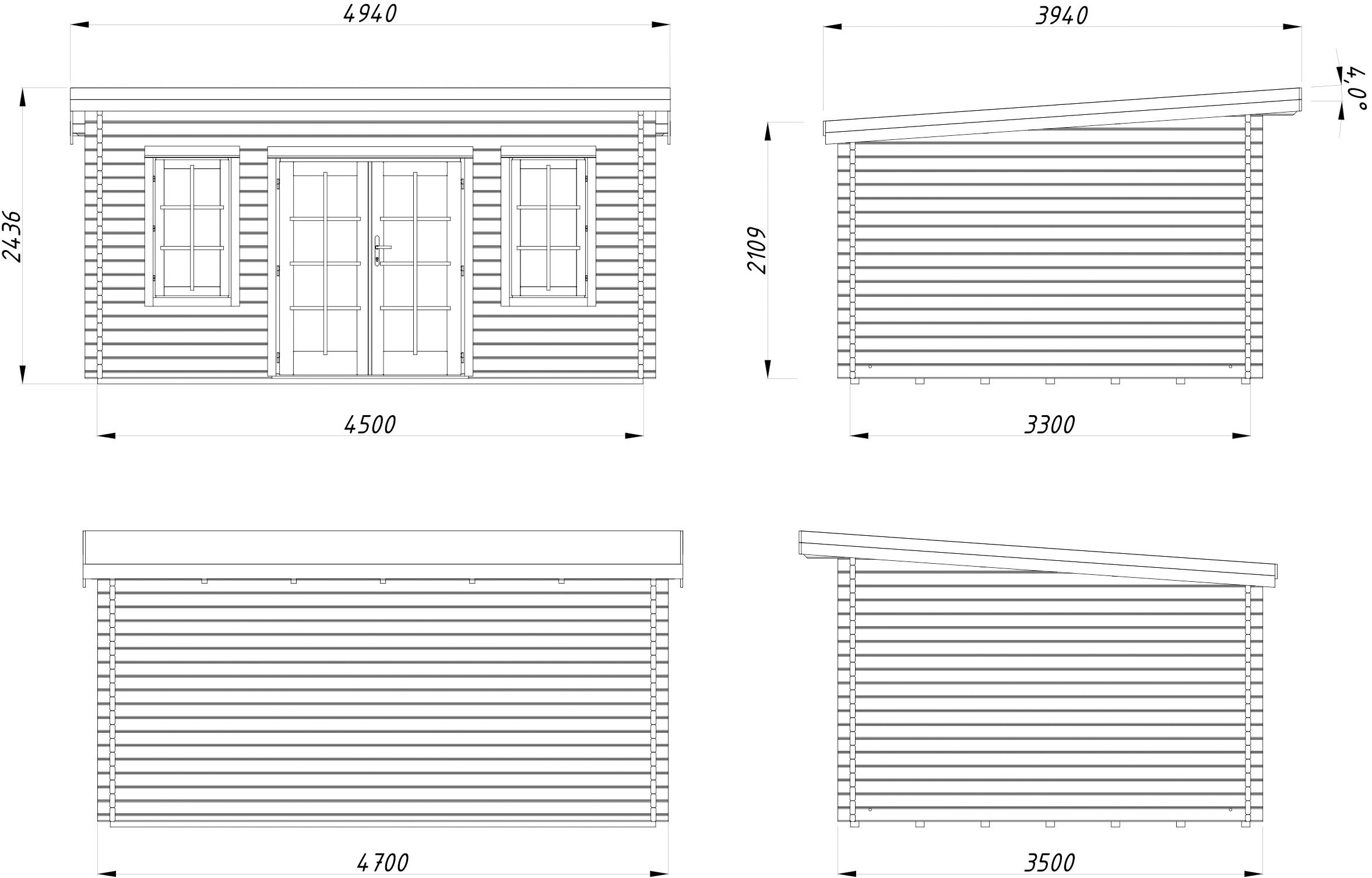 Palmako Gartenhaus »Lisa« verschiedene Farben