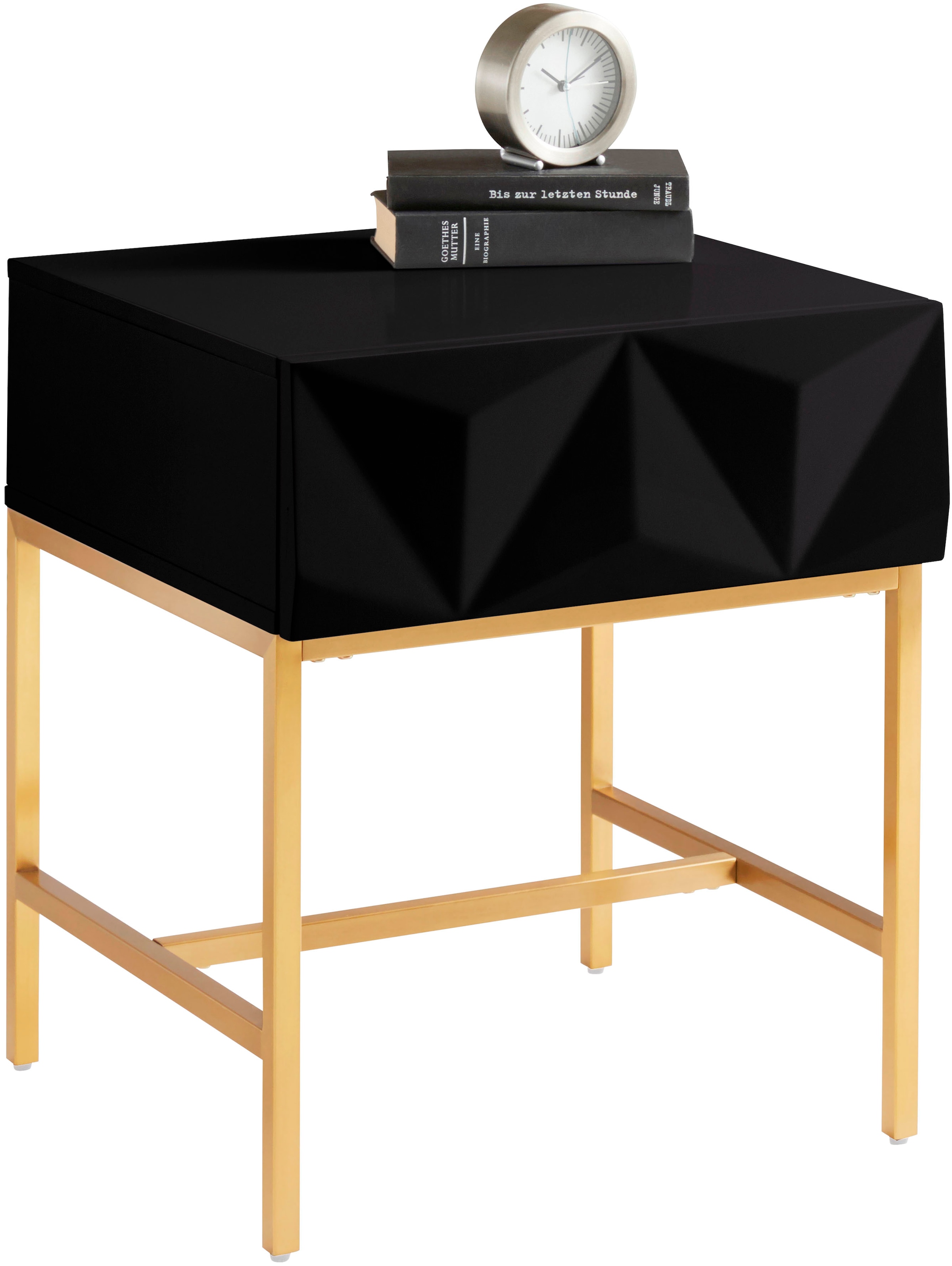 Leonique Beistelltisch "Minfi, TOPSELLER, OTTOs Choice" Schublade mit 3D-Fr günstig online kaufen