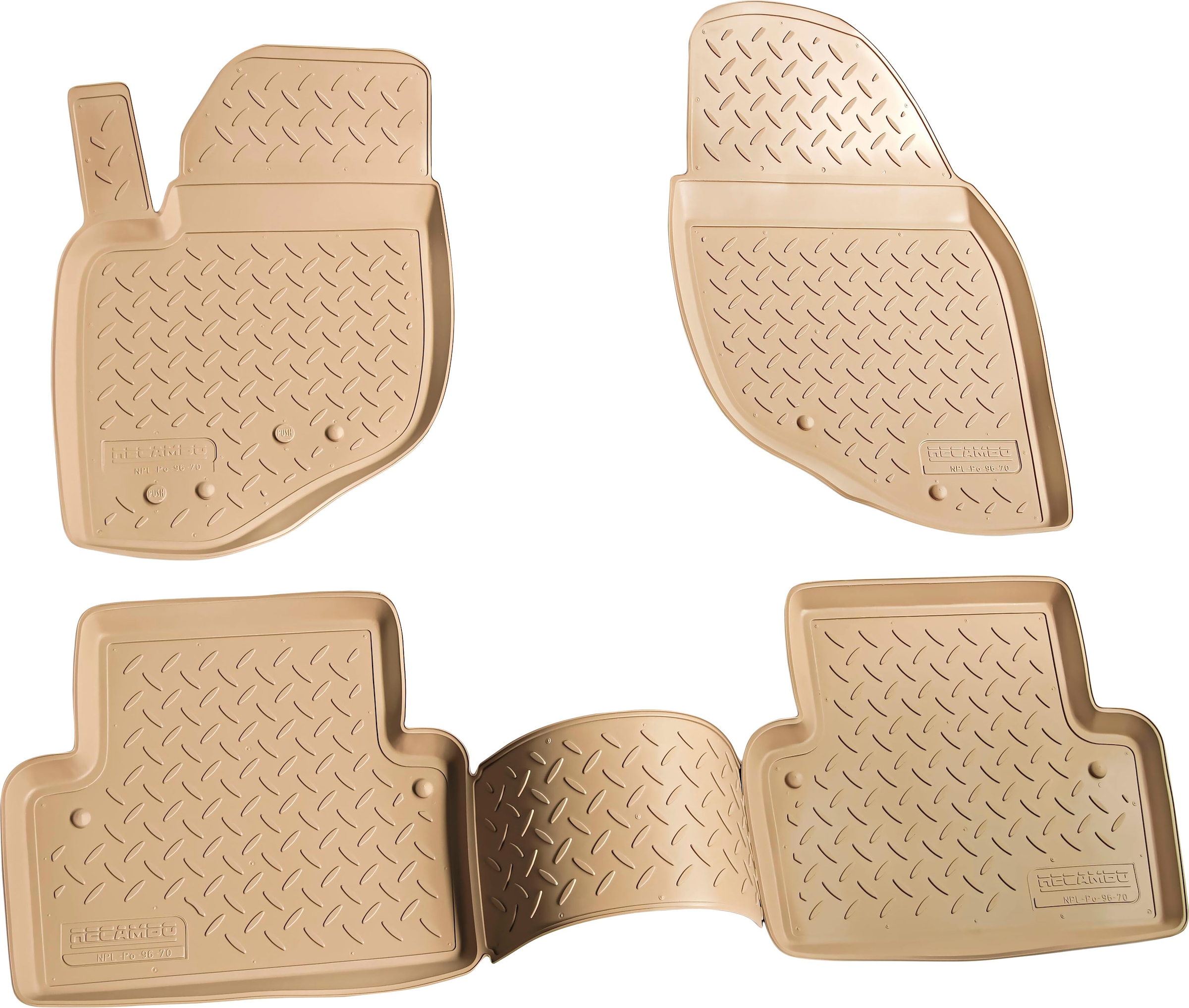 RECAMBO Passform-Fußmatten »CustomComforts«, VOLVO, V70, (Set, 4 St.), XC70  2000 - 2007, perfekte Passform auf Rechnung | BAUR