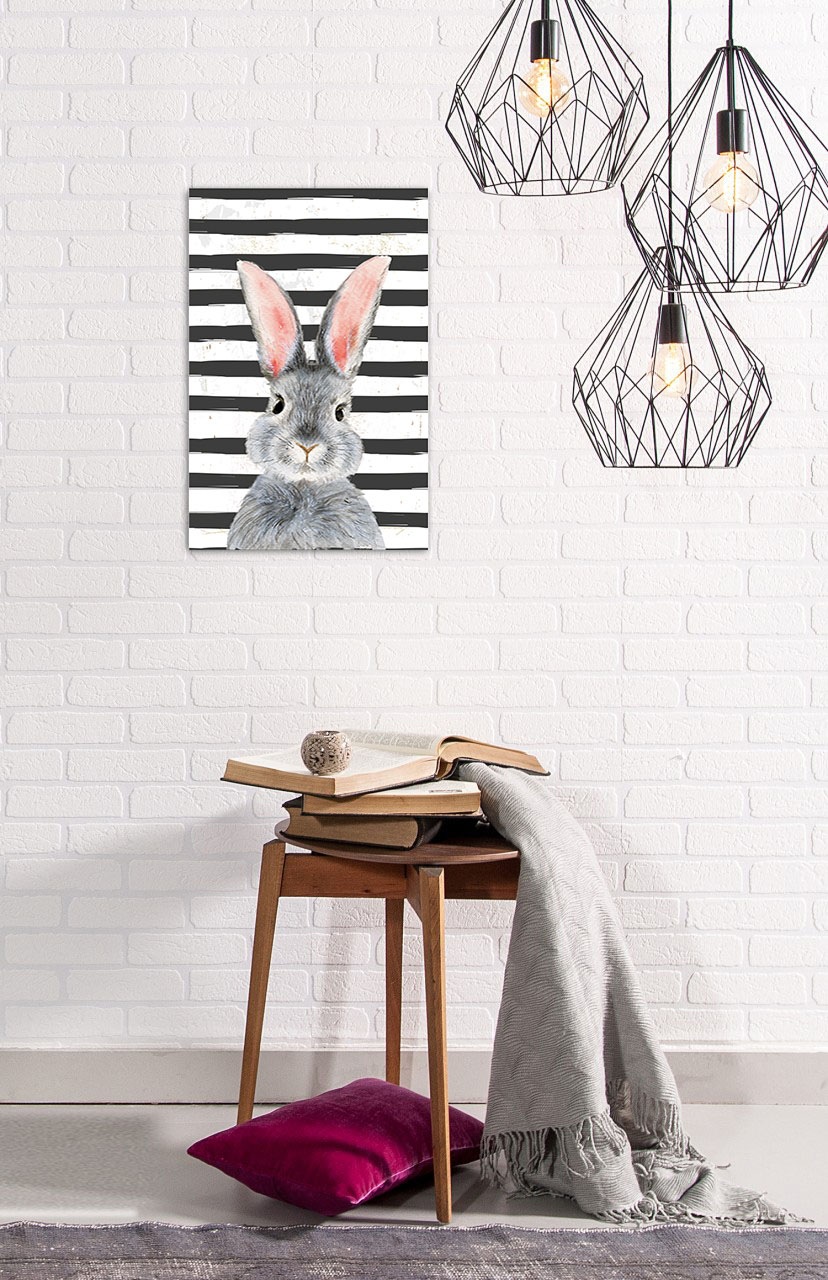 queence Metallbild »Bunny«, Hase, (1 St.)