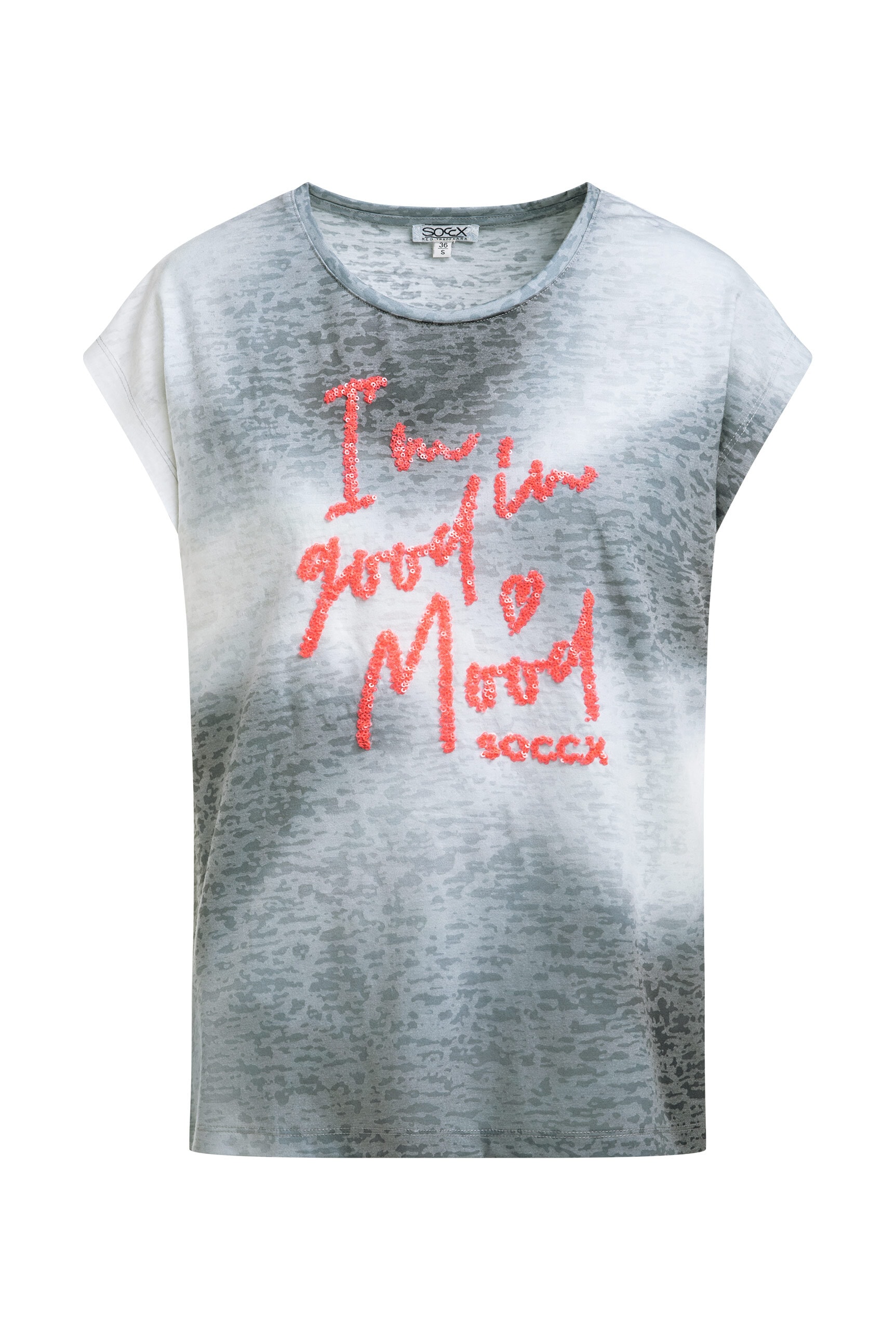 SOCCX Rundhalsshirt mit Farbverlauf