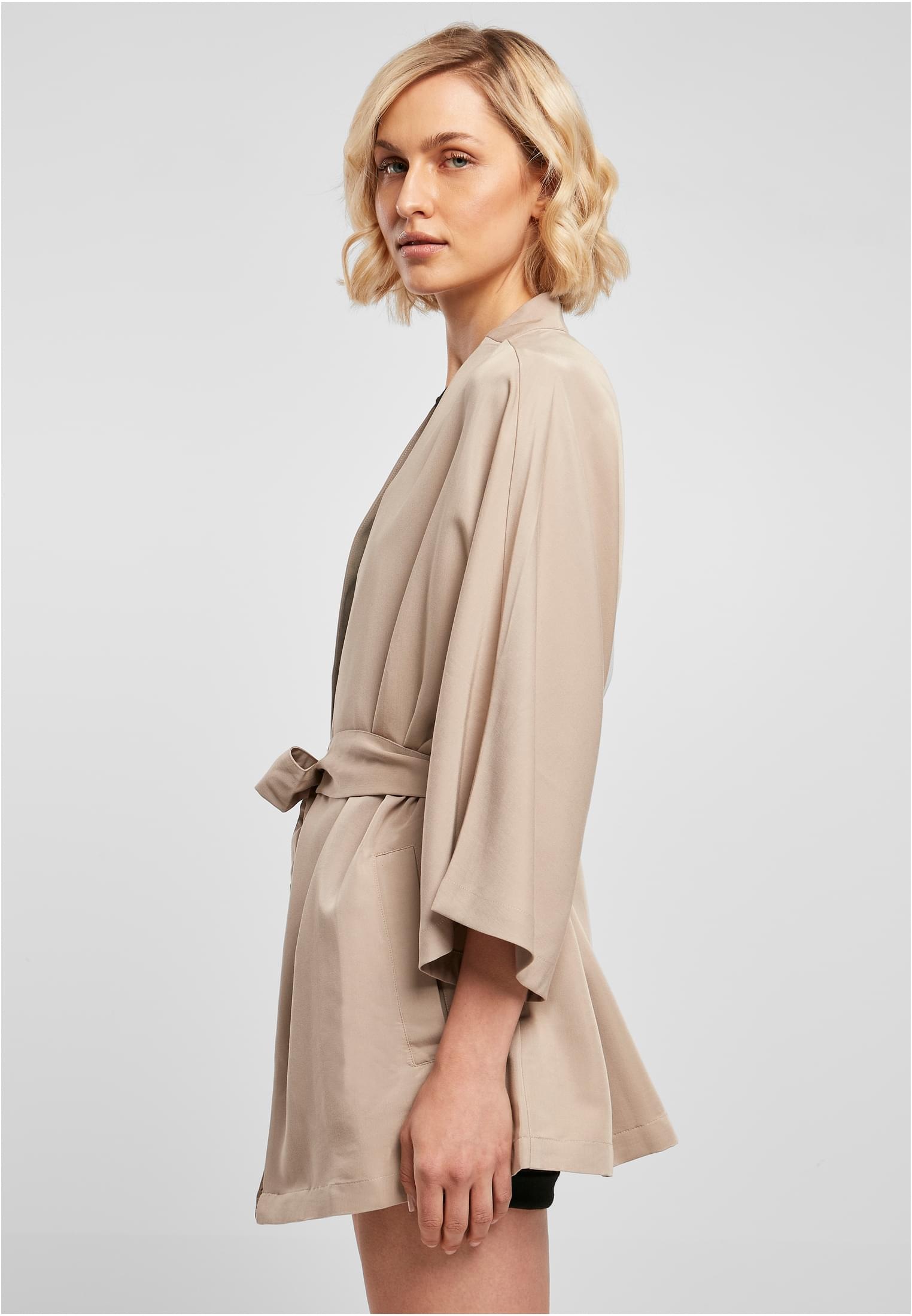 Kapuze CLASSICS Twill Kimono BAUR (1 Coat«, Viscose Outdoorjacke »Damen online Ladies | kaufen ohne URBAN St.),
