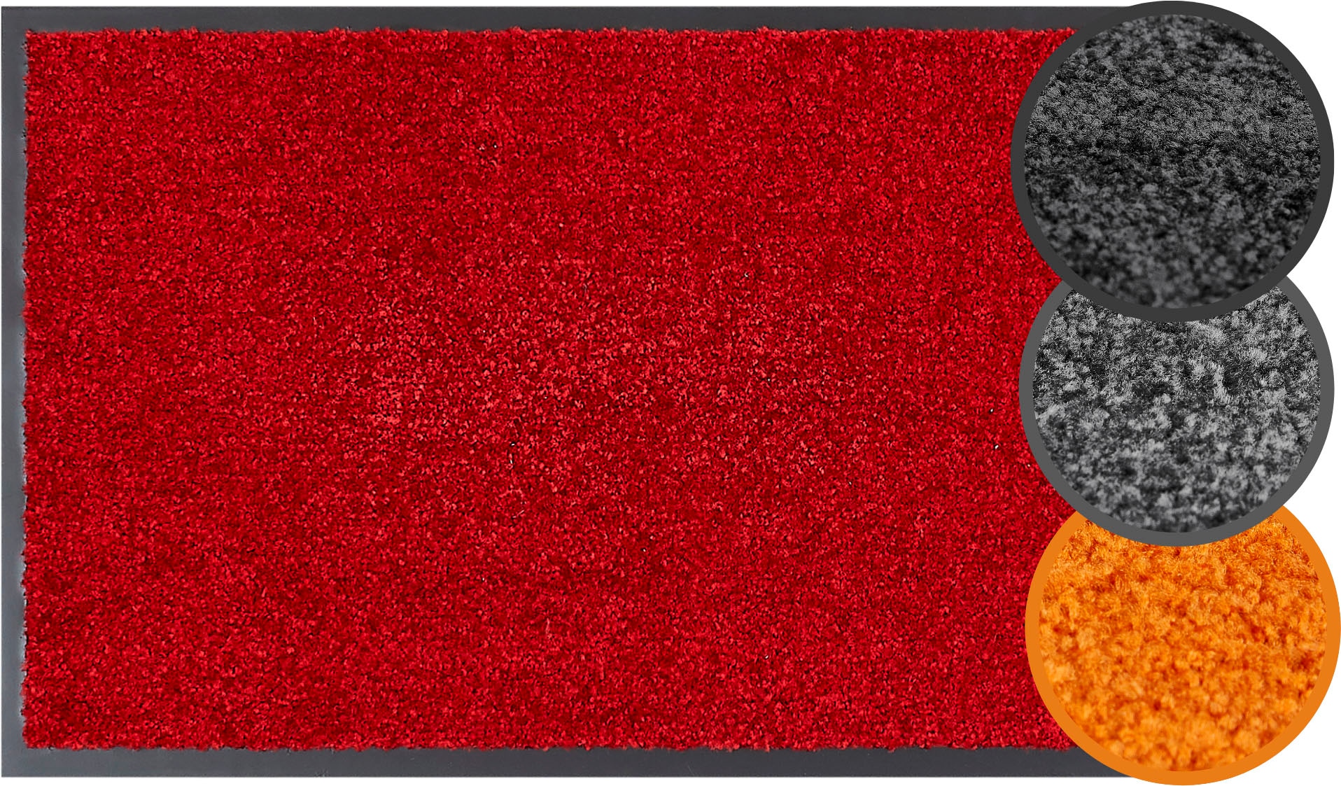 my home Fußmatte »Fresh Step, Made in Belgium«, rechteckig, 7 mm Höhe, für den Eingangsbereich, Uni-Farben, rutschhemmend, robust, waschbar