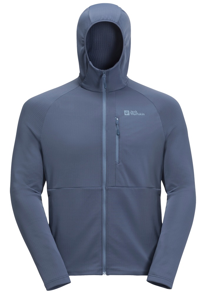 Jack Wolfskin Fleecejacke »KOLBENBERG HOODED FZ M«, mit Kapuze