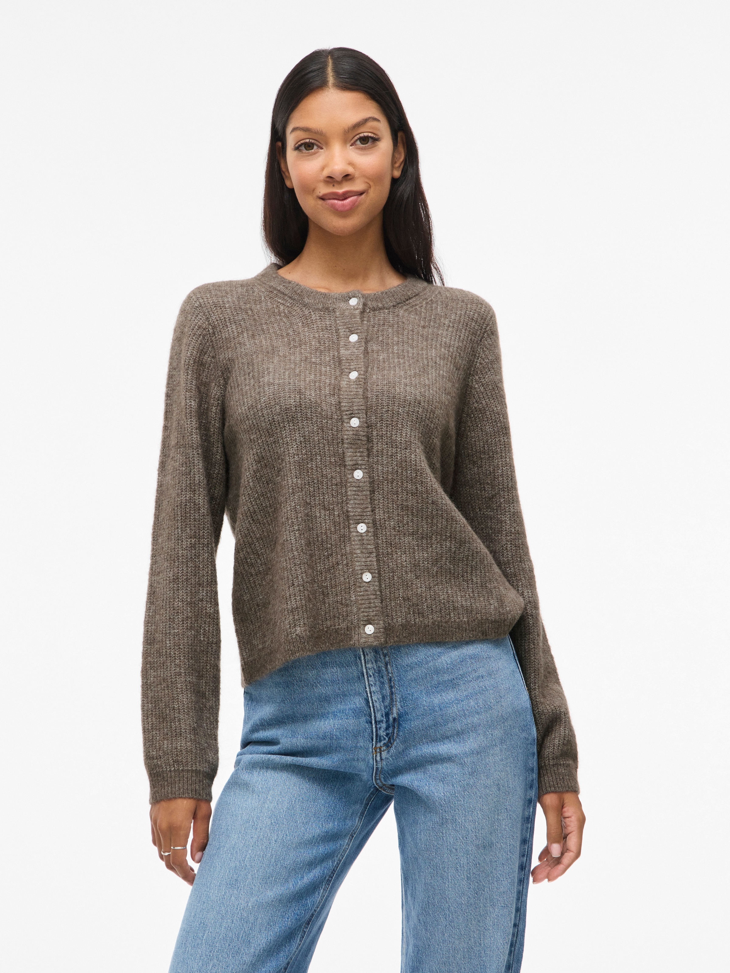 Vila Strickjacke "VILORY O-NECK L/S KNIT CARDIGAN-NOOS" günstig online kaufen