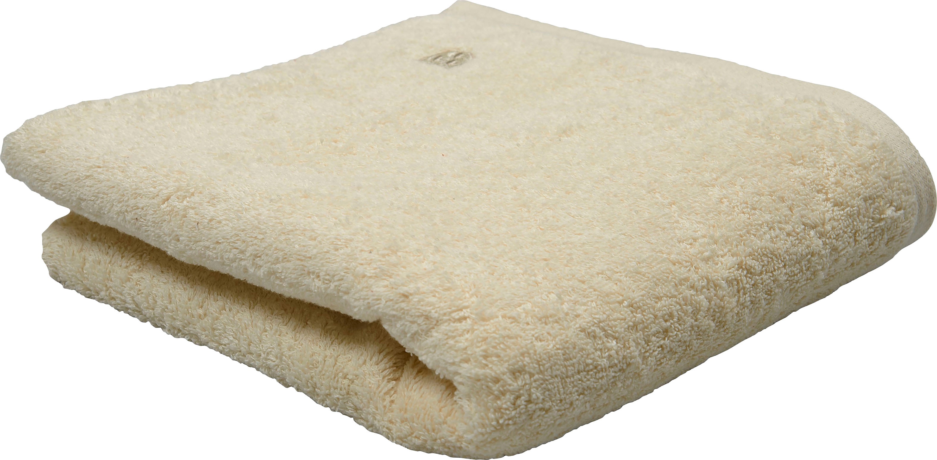 Handtücher ROSS, B:50cm L:100cm, beige, Frottier, Obermaterial: 100% Baumwolle, Handtücher, "Vita", Bestickung ROSS-Emblem