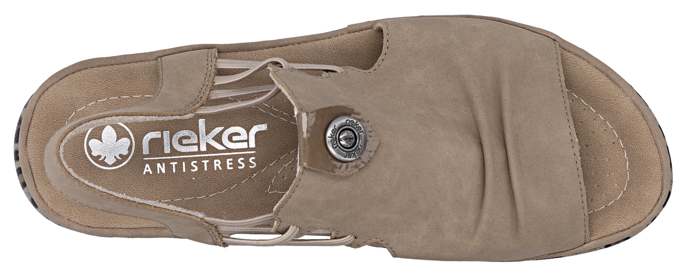 Rieker Sandale  Sommerschuh, Urlaubsschuh, Schlupfschuh mit seitlichen Gummizügen