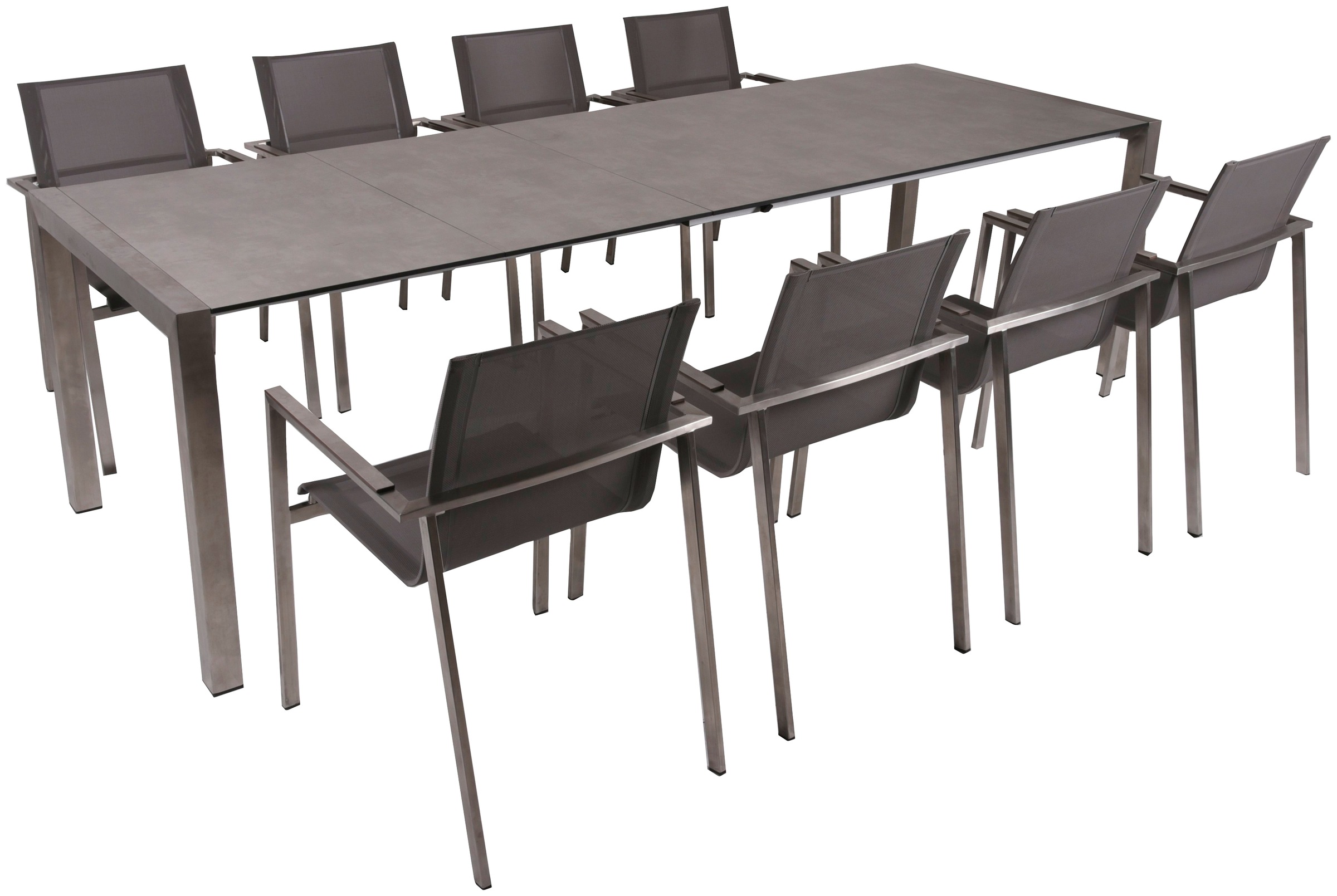 Garden Pleasure Garten-Essgruppe "SIENNA" 9 Stk. tlg. mit ausziehbarem Tisc günstig online kaufen