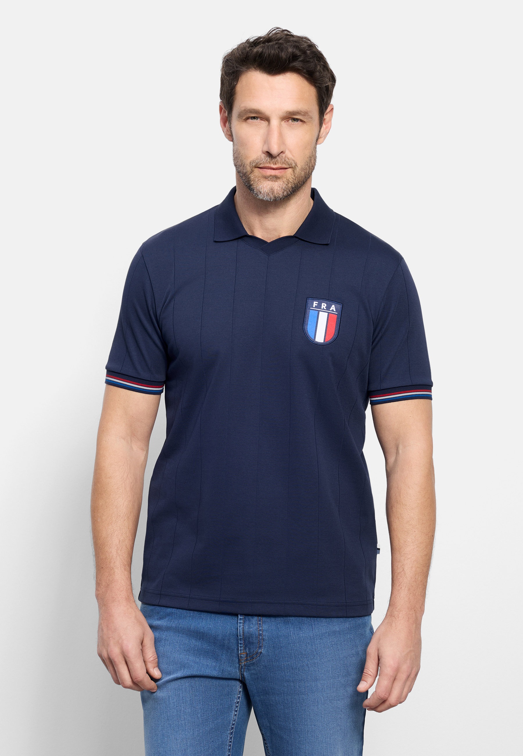 Poloshirt OLYMP "OLYMP Casual Wirk", Damen, Gr. S, marine, 55% Baumwolle, 45% Polyester, Shirts