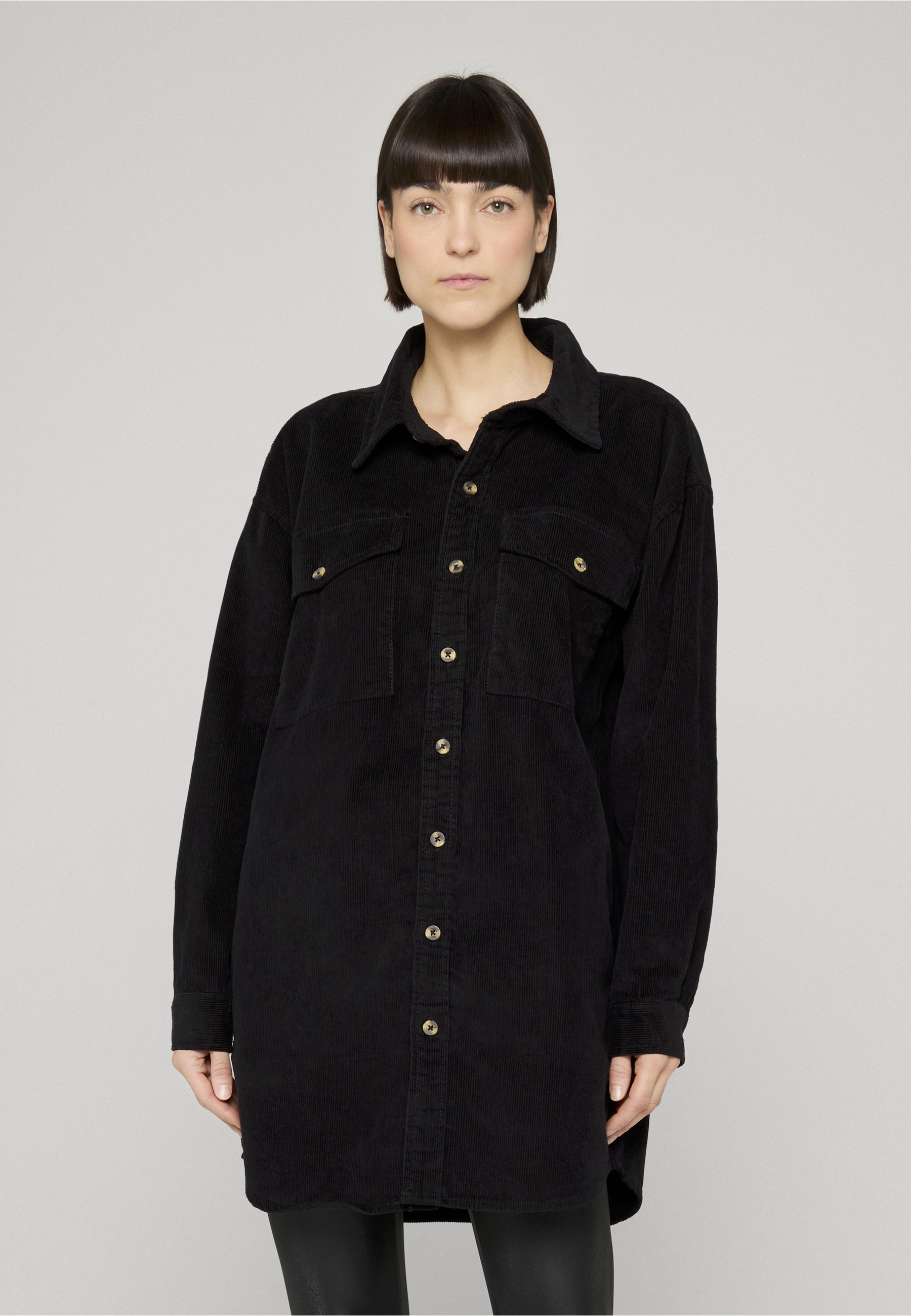 URBAN CLASSICS Hemdbluse »Urban Classics Damen Ladies Long Corduroy Overshirt«
