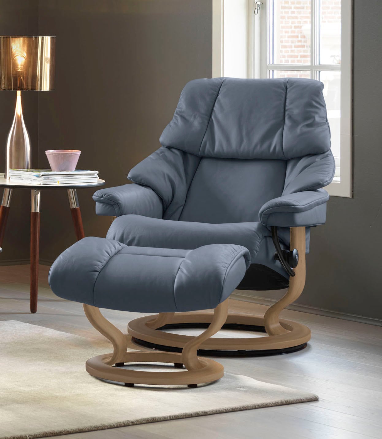 Stressless Fußhocker "Reno", mit Classic Base, Gestell Eiche