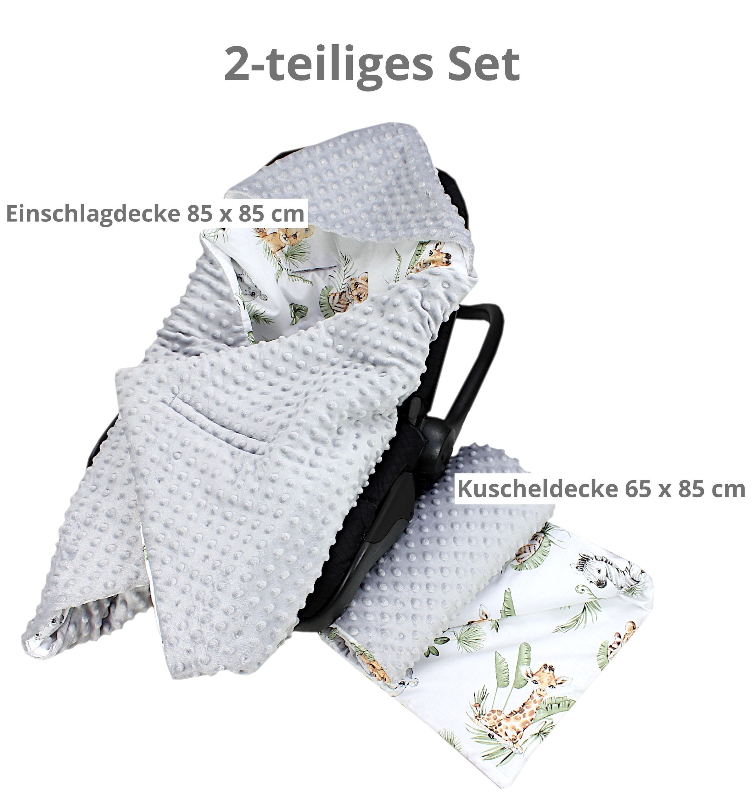 TupTam Wohndecke »Einschlagdecke Baby Einschlagdecke für Autositz 2er SET«