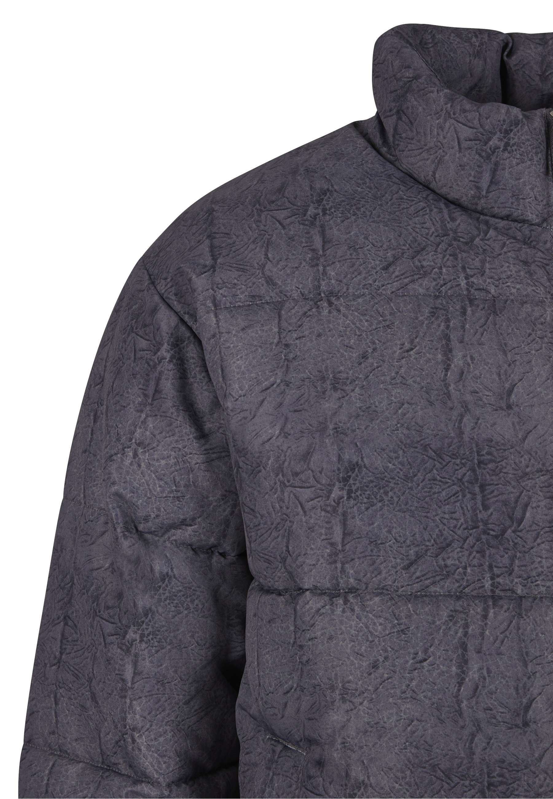 Karl Kani Retro Crackle Print Puffer Jacket Anthracite Size L 3