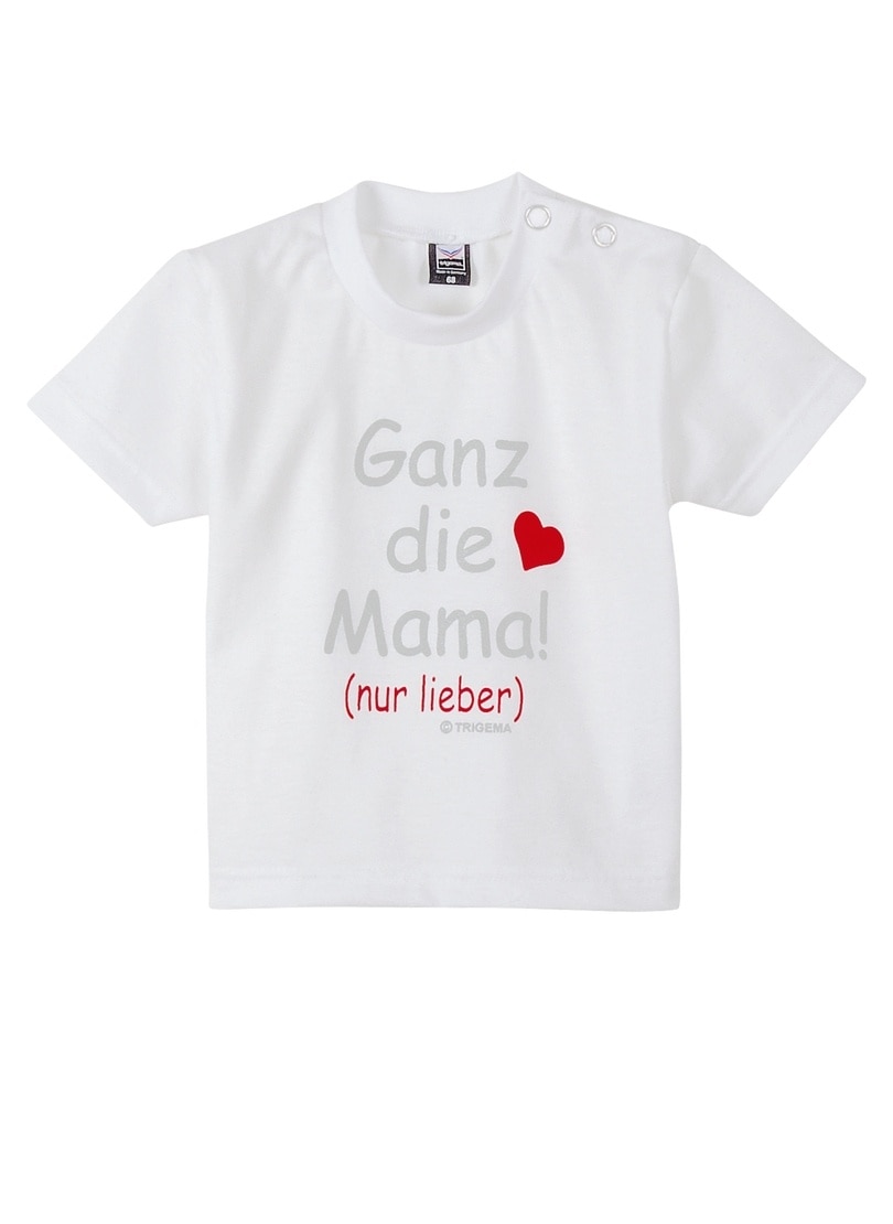 Trigema T-Shirt »TRIGEMA T-Shirt Mamas Liebling«, (1 tlg.)