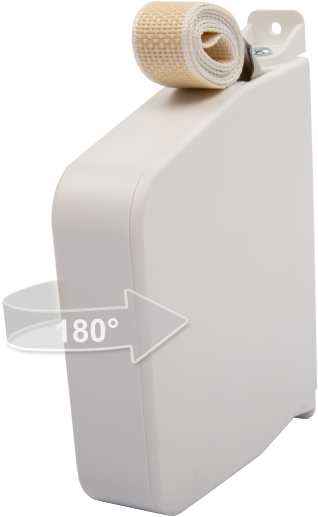 SCHELLENBERG Aufputz-Gurtwickler »Aufschraubwickler für das Rollladensystem Maxi«, schwenkbar, mit vormontiertem Rollladengurtband, weiß oder braun