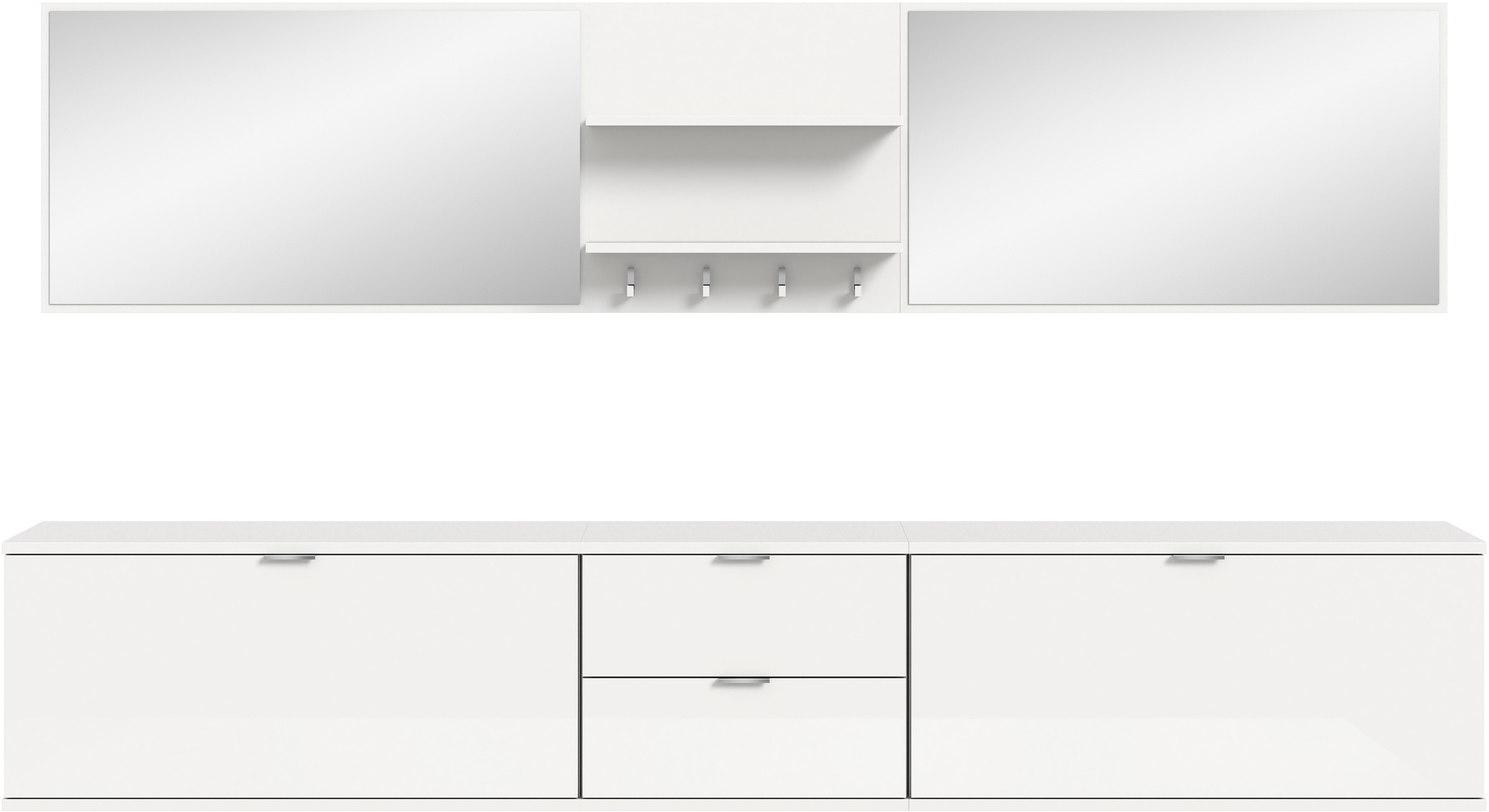 INOSIGN Garderoben-Set, (6 St.), Trondheim, Garderobenset 6-tlg.Breite 236 cm, Flur, Diele, Kombination