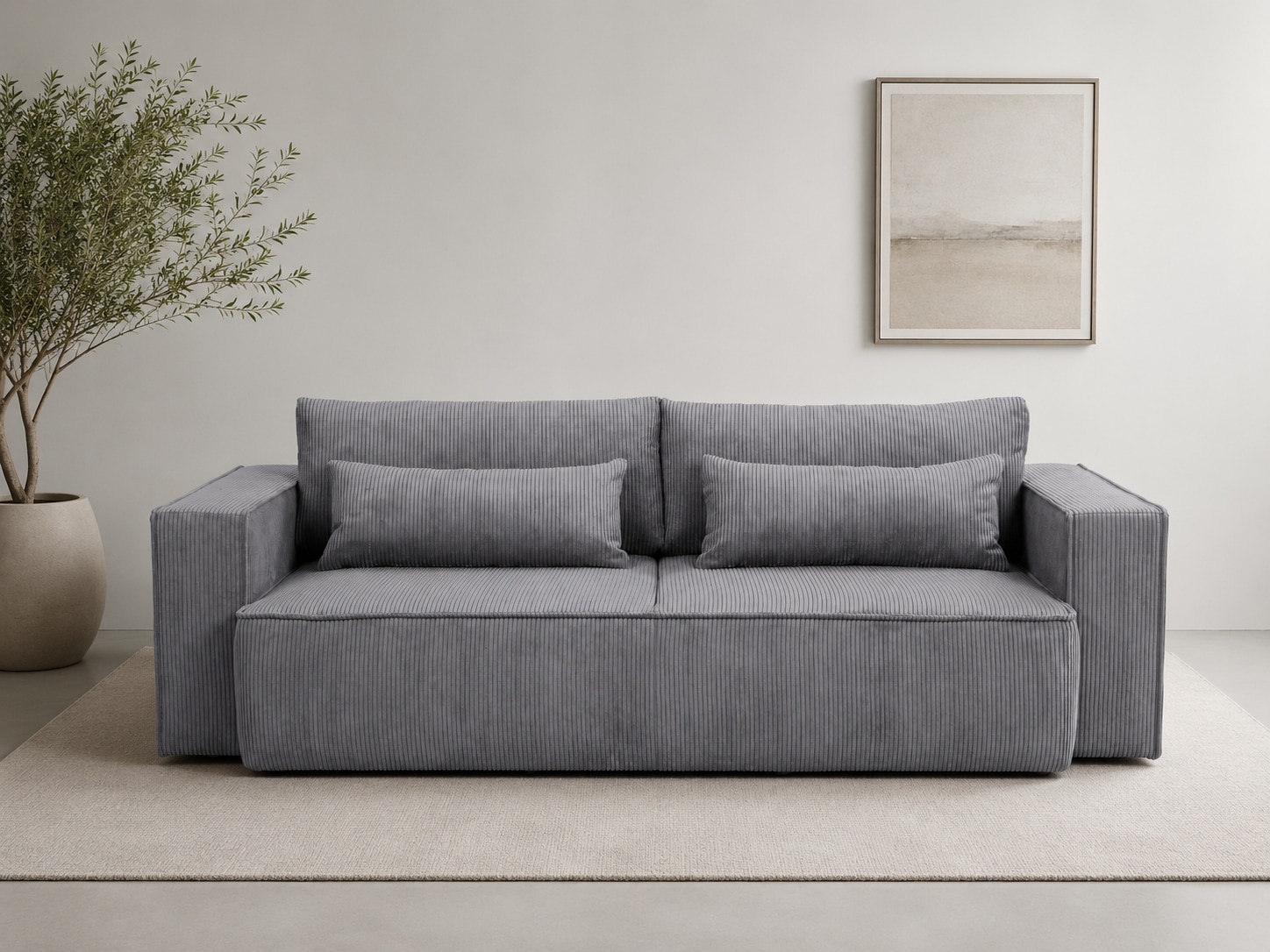 OTTO home 3-Sitzer "Tillian, Schlafsofa, Schlafcouch" Breite 240 cm, Breitkord, Sitzfläche mit Taschenfederkern
