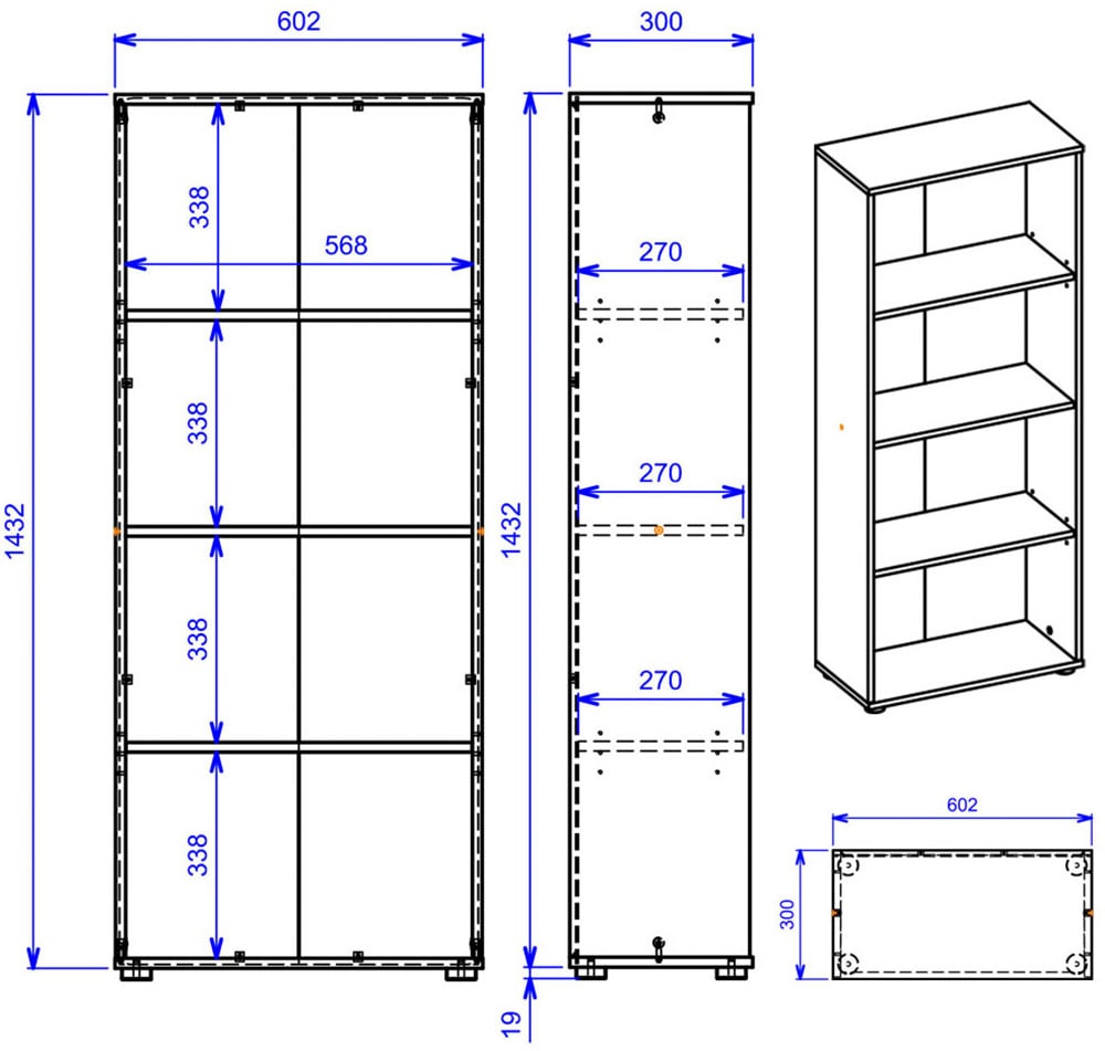 Inter Link Bücherregal 1 Stk. tlg.