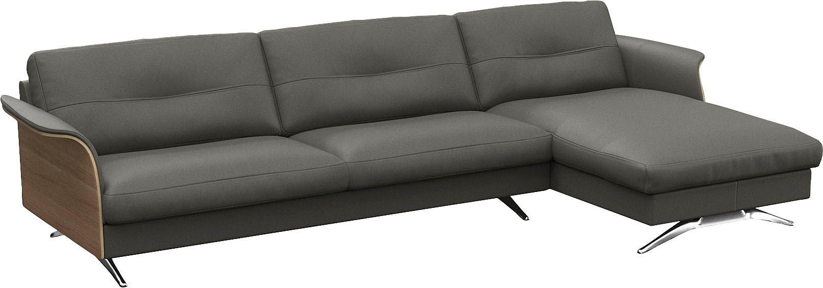 FLEXLUX Ecksofa "Glow, super bequem durch hochwertigem Sitzaufbau mit Feder günstig online kaufen