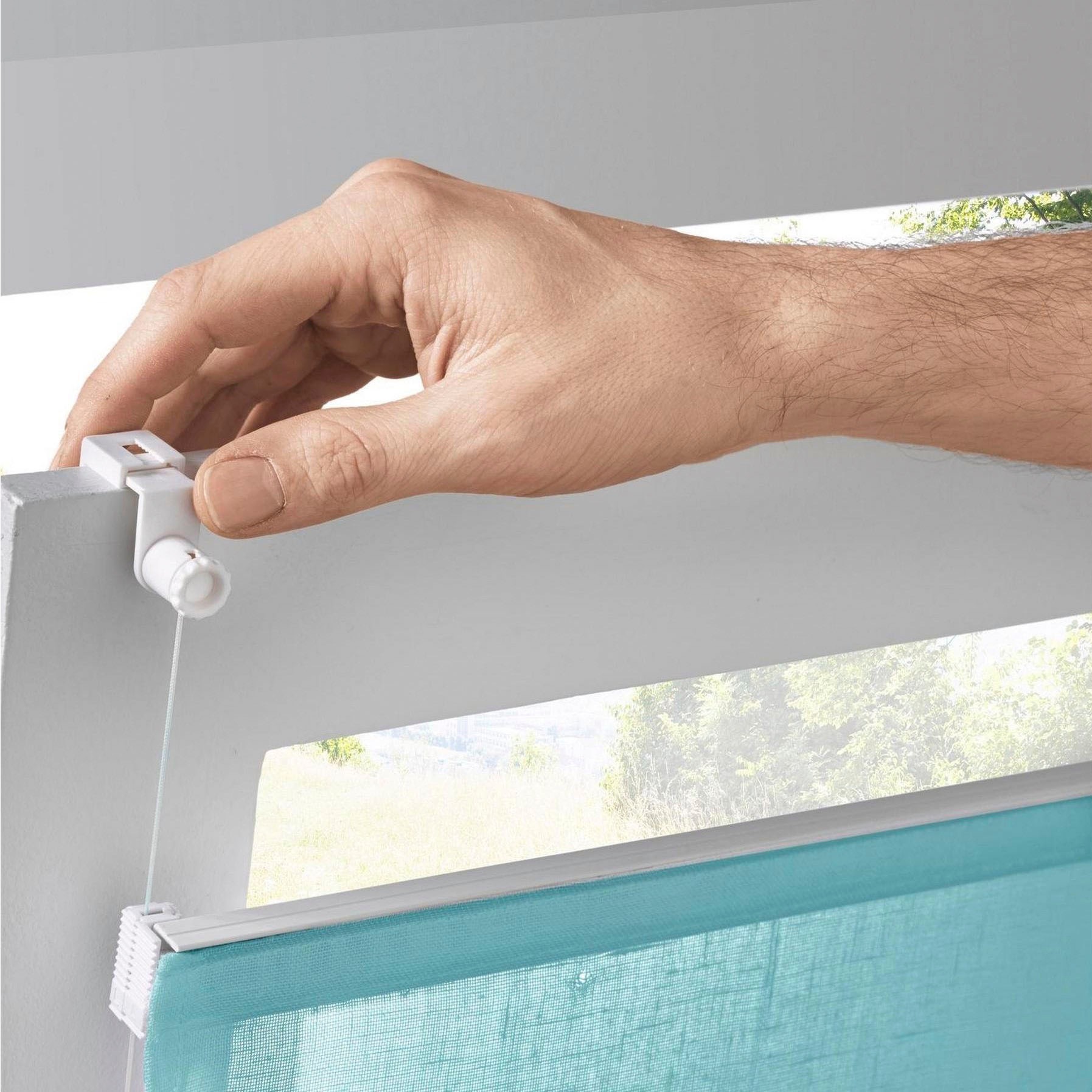 Kutti Raffrollo "Brondby Move" mit Klettschiene ohne Bohren verspannt Klemm günstig online kaufen