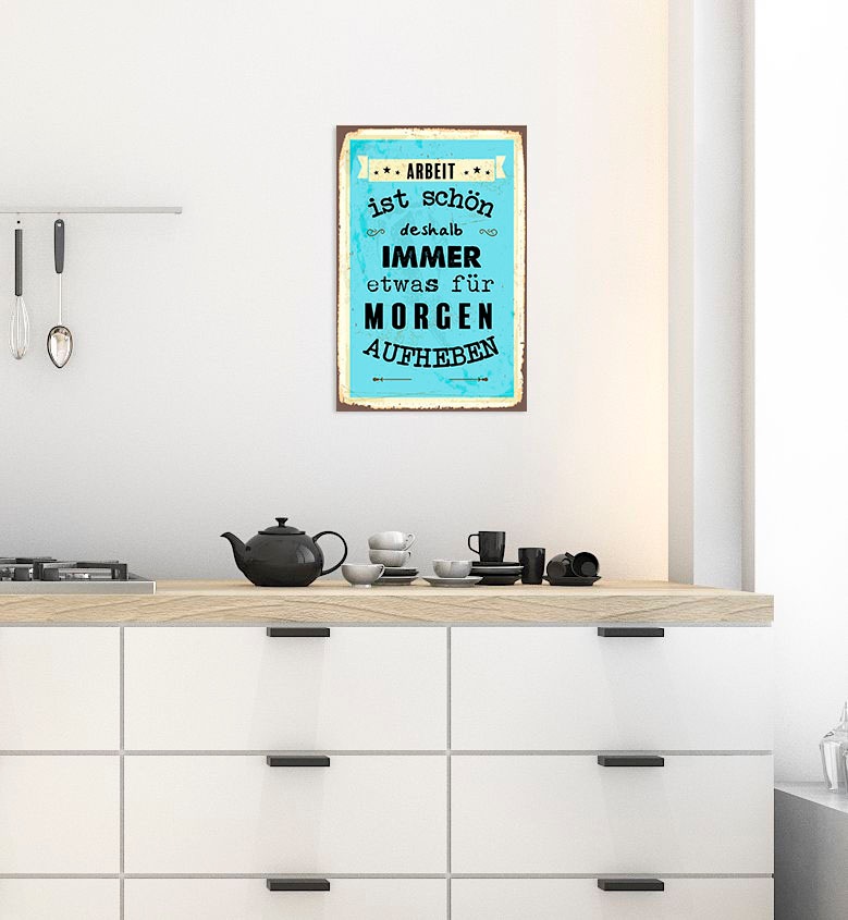 queence "Arbeit für Morgen" Schriftzüge 1 tlg. Stahlschilder günstig online kaufen