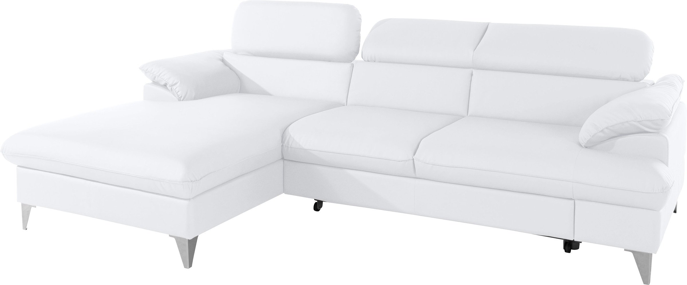 COTTA Polstergarnitur »Caluso L-Form«, (2 tlg.), Set bestehend aus: Ecksofa mit Kopfteilverstellung & Hocker